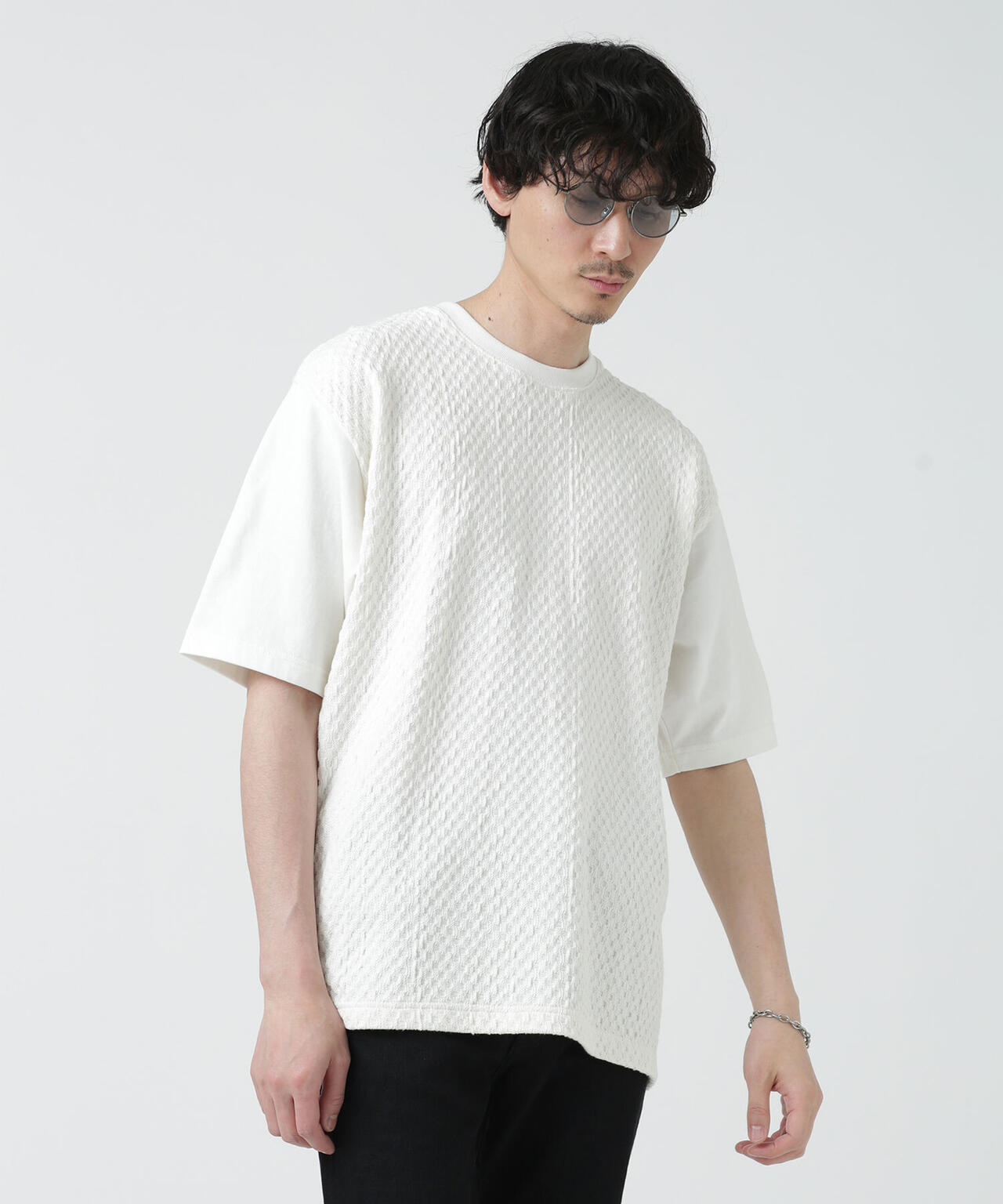 LB.03/ジャガードボディリラックスコンビTシャツ 6683124221