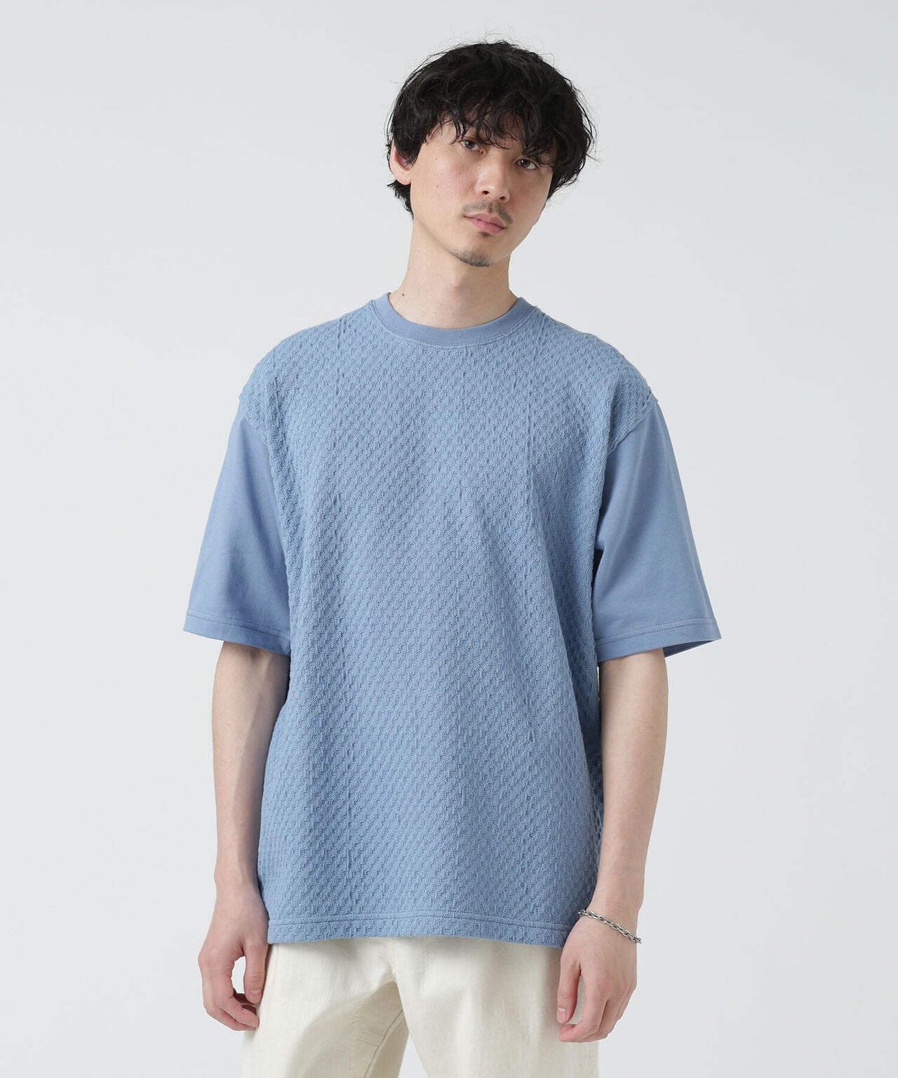 LB.03/ジャガードボディリラックスコンビTシャツ 6683124221