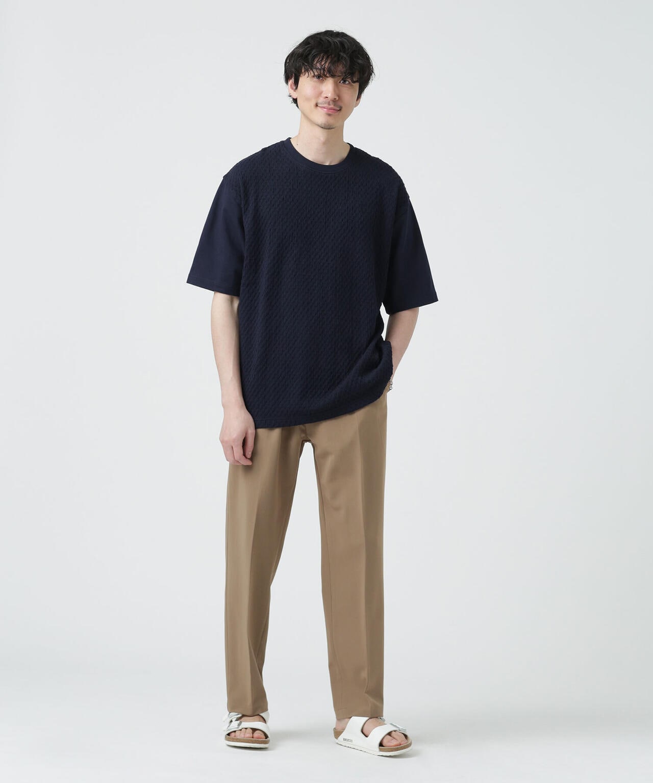 LB.03/ジャガードボディリラックスコンビTシャツ 6683124221