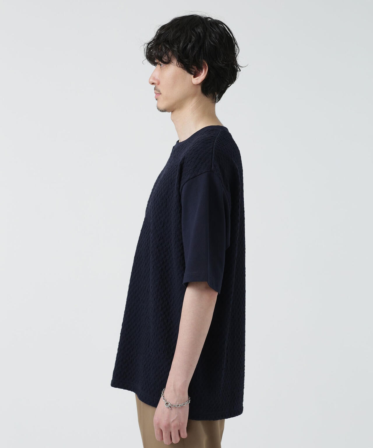LB.03/ジャガードボディリラックスコンビTシャツ 6683124221