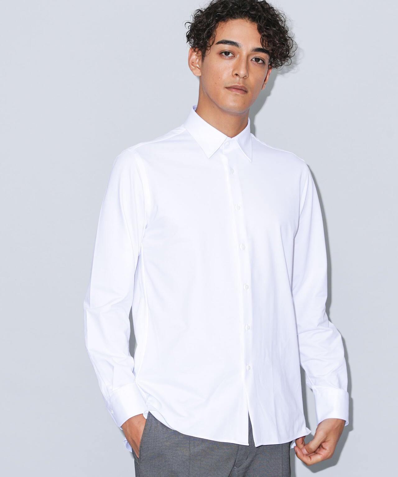 レギュラーカラードレスシャツ 6683220219