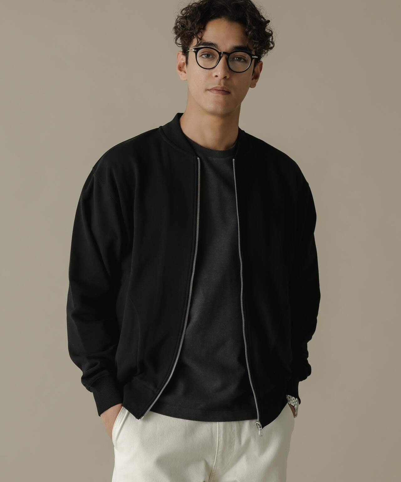 「NJ/CLUB」HOMESTOCK SORONA裏毛リブブルゾン(セットアップ可) 6684112211