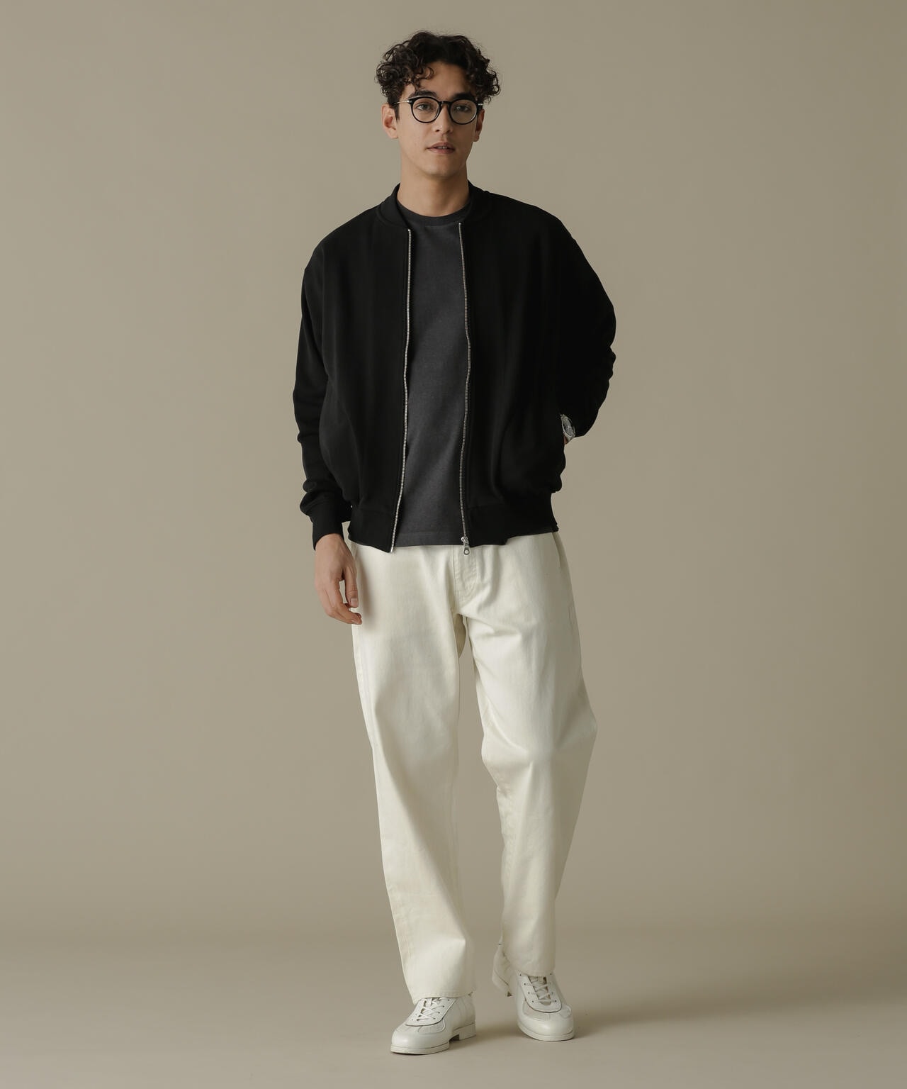 「NJ/CLUB」HOMESTOCK SORONA裏毛リブブルゾン(セットアップ可) 6684112211