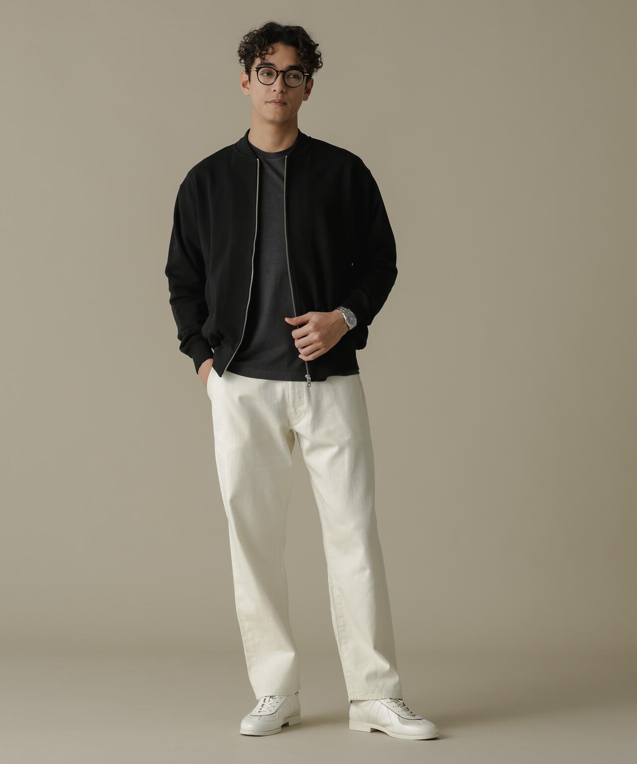 「NJ/CLUB」HOMESTOCK SORONA裏毛リブブルゾン(セットアップ可) 6684112211