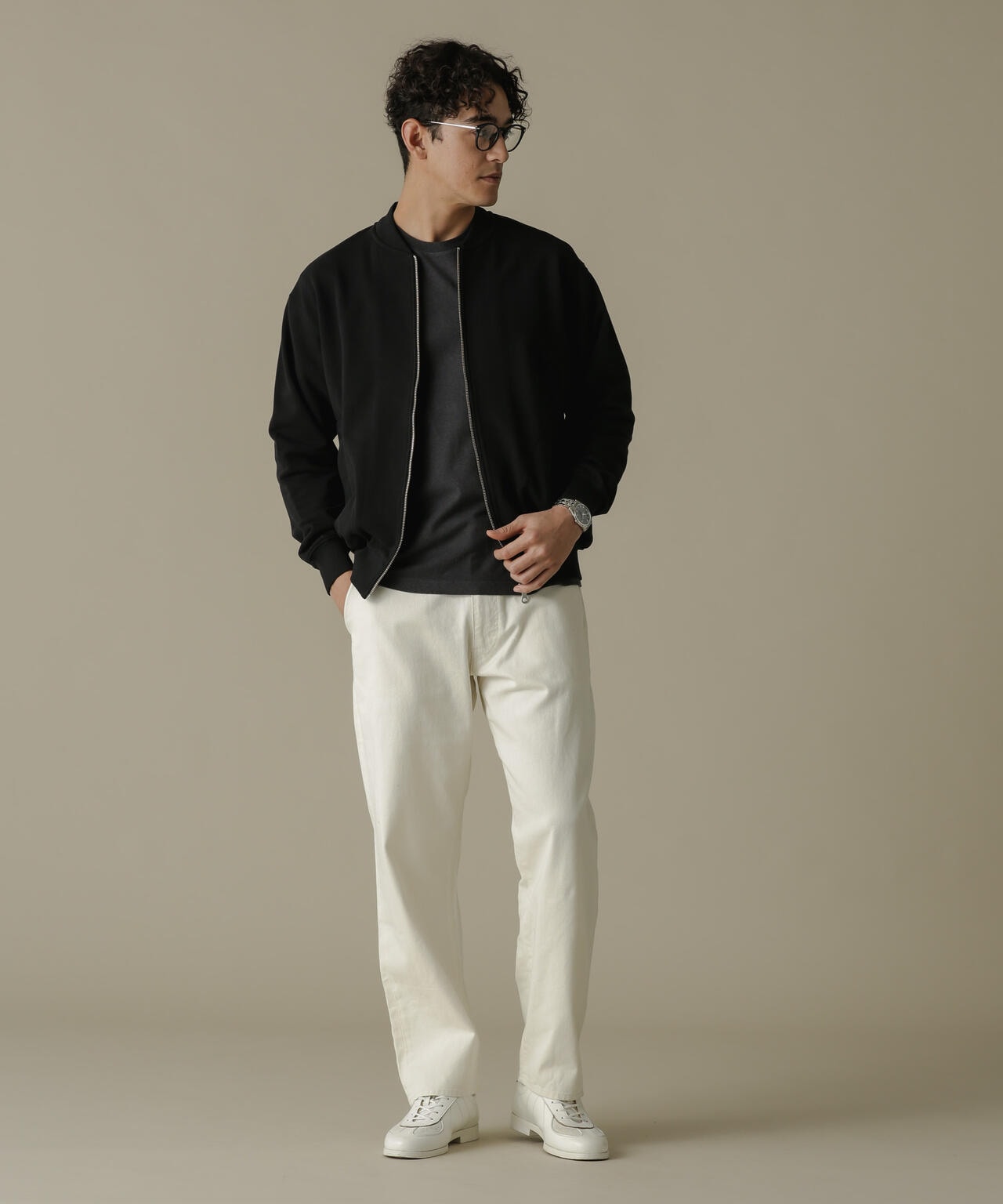 「NJ/CLUB」HOMESTOCK SORONA裏毛リブブルゾン(セットアップ可) 6684112211