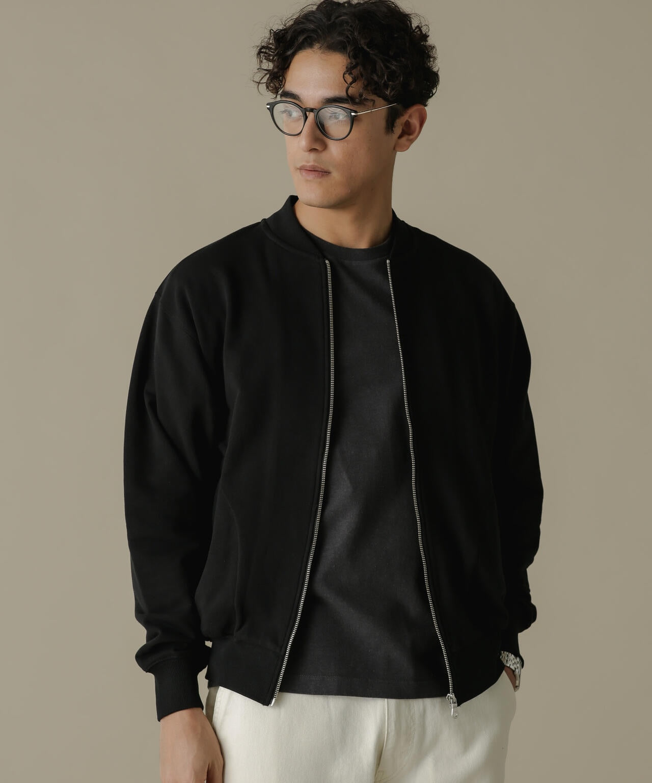 「NJ/CLUB」HOMESTOCK SORONA裏毛リブブルゾン(セットアップ可) 6684112211