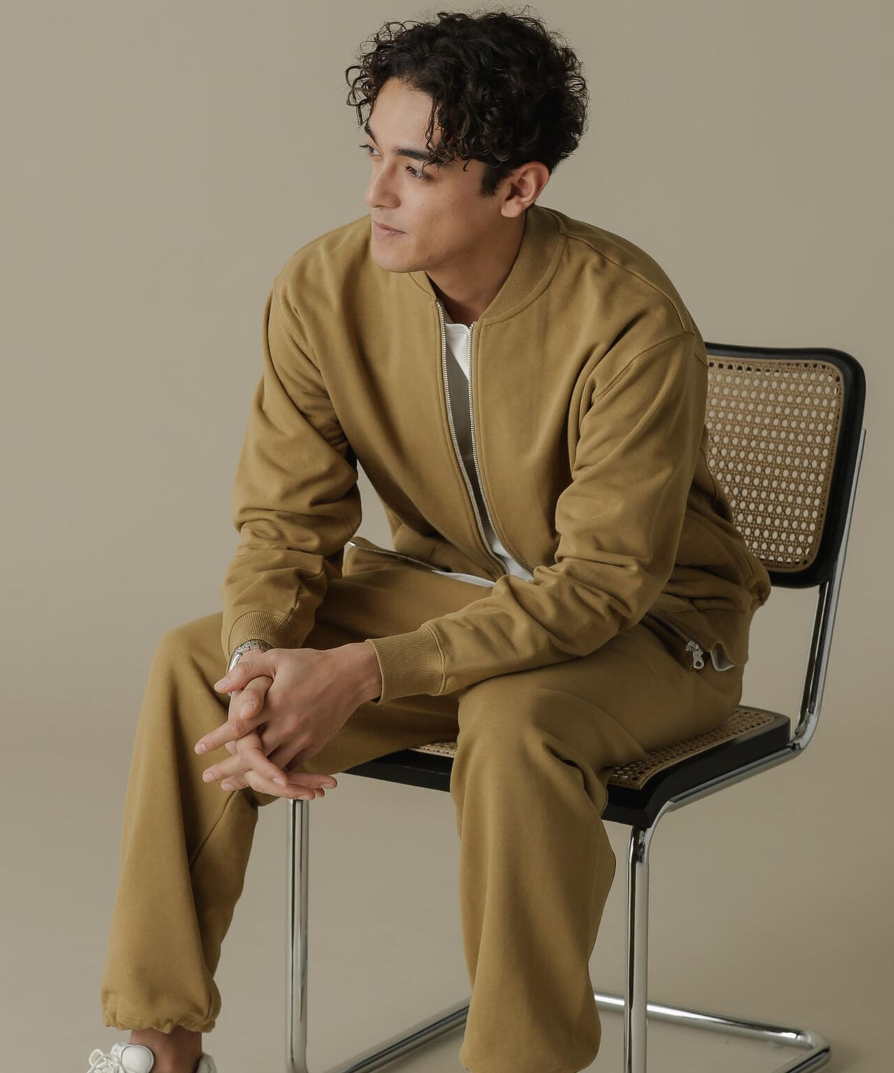 「NJ/CLUB」HOMESTOCK SORONA裏毛リブブルゾン(セットアップ可) 6684112211