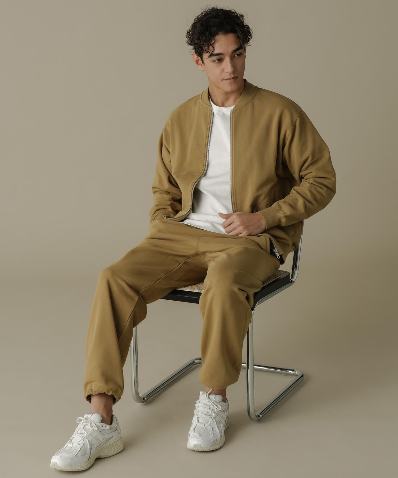 「NJ/CLUB」HOMESTOCK SORONA裏毛リブブルゾン(セットアップ可) 6684112211