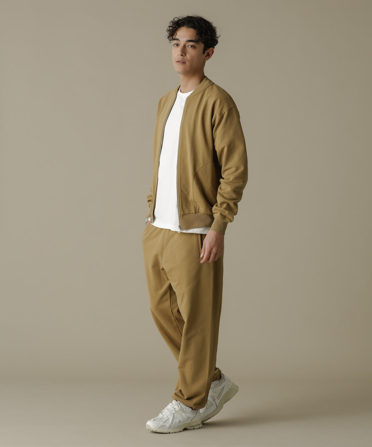 「NJ/CLUB」HOMESTOCK SORONA裏毛リブブルゾン(セットアップ可) 6684112211