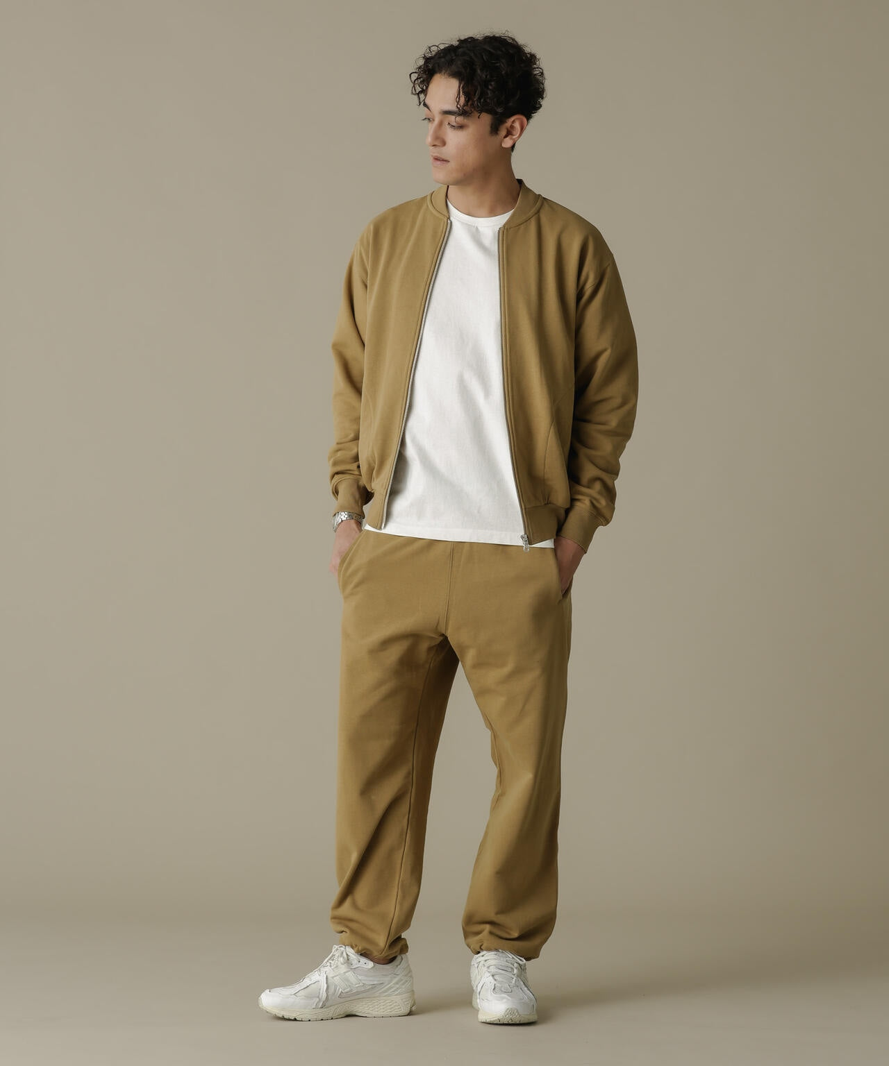 「NJ/CLUB」HOMESTOCK SORONA裏毛リブブルゾン(セットアップ可) 6684112211