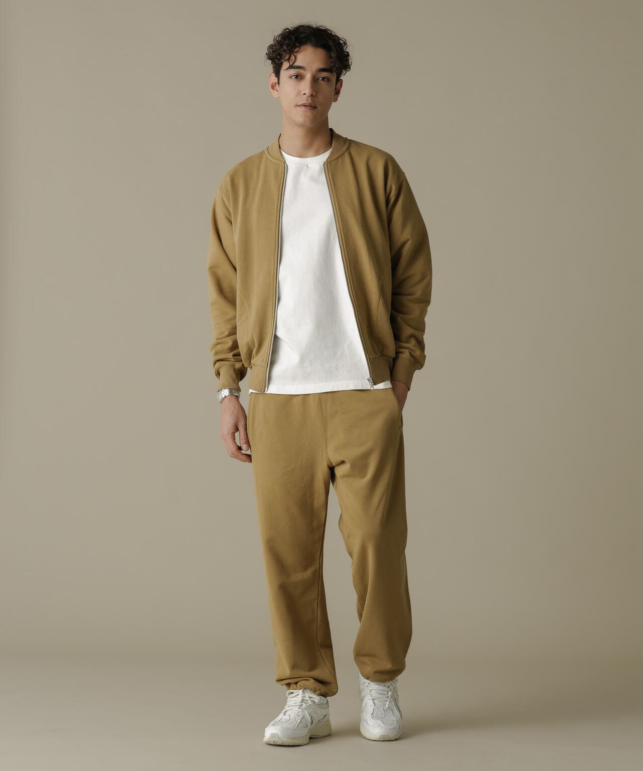 「NJ/CLUB」HOMESTOCK SORONA裏毛リブブルゾン(セットアップ可) 6684112211