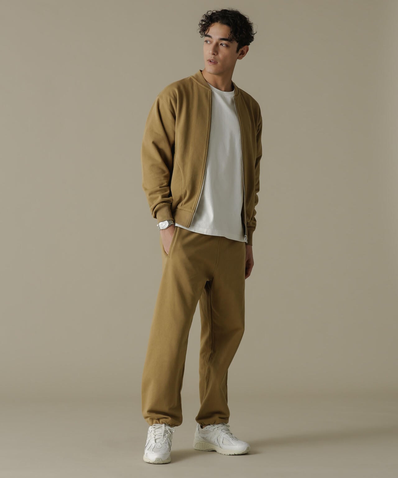 「NJ/CLUB」HOMESTOCK SORONA裏毛リブブルゾン(セットアップ可) 6684112211