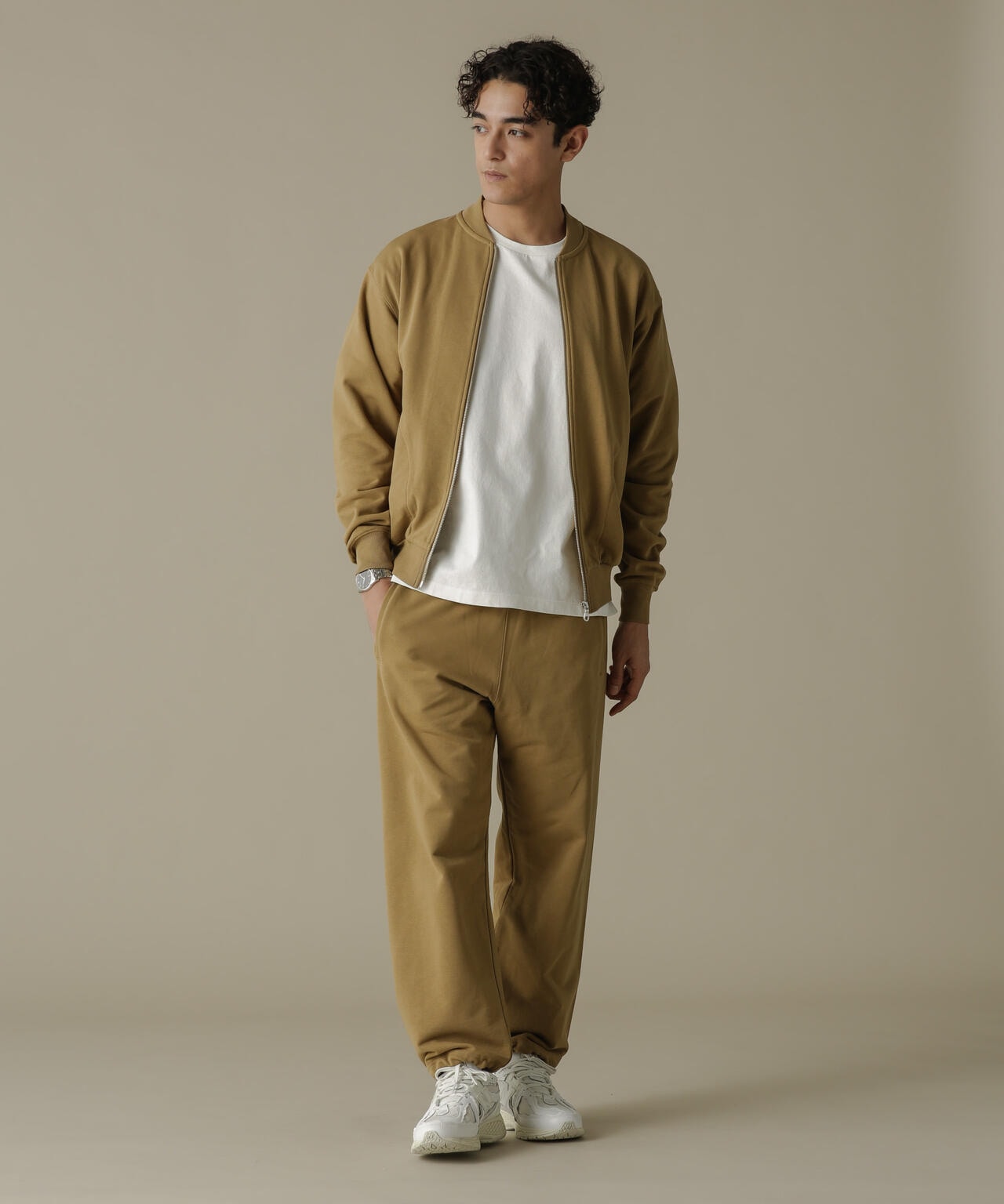 「NJ/CLUB」HOMESTOCK SORONA裏毛リブブルゾン(セットアップ可) 6684112211