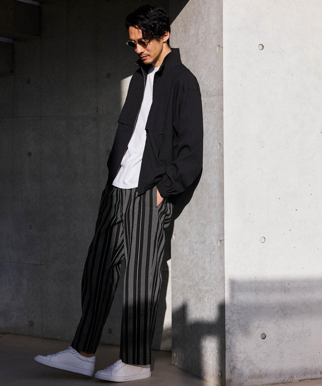 プリーツライクスタンドカラーブルゾン 6684112224