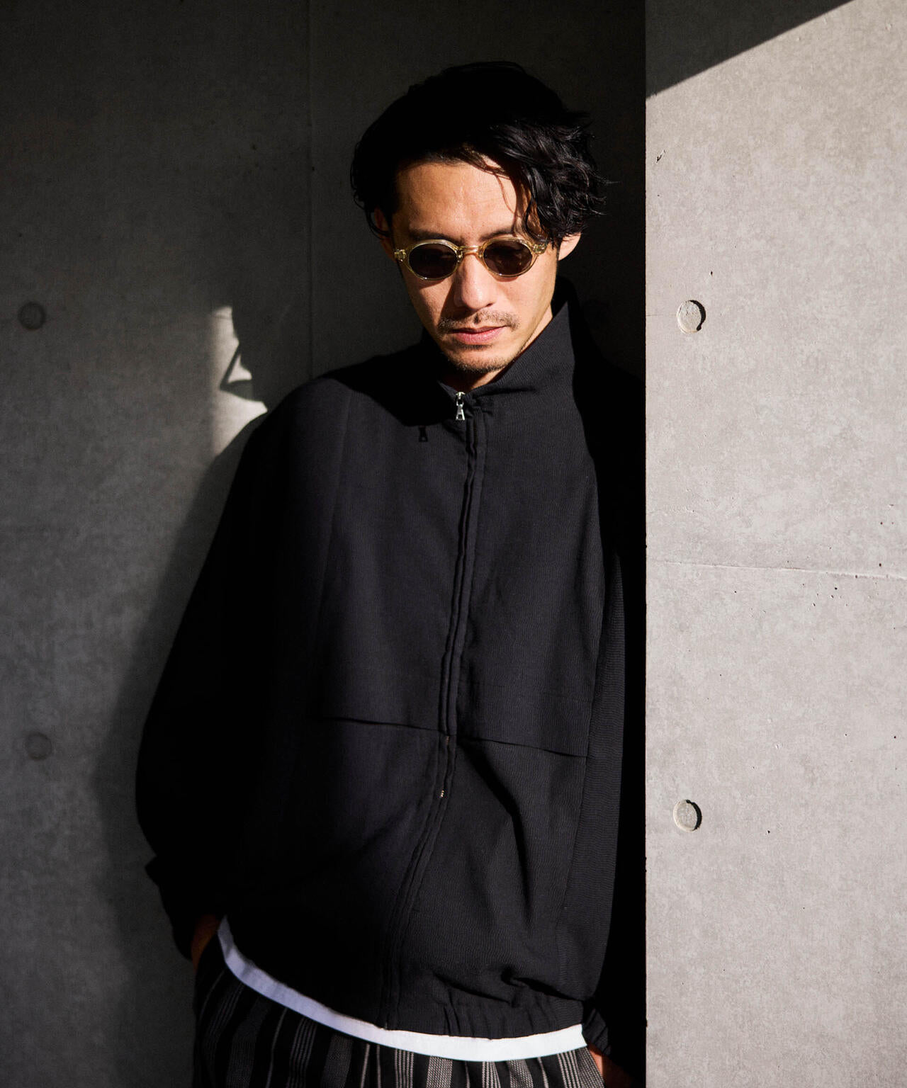 プリーツライクスタンドカラーブルゾン 6684112224