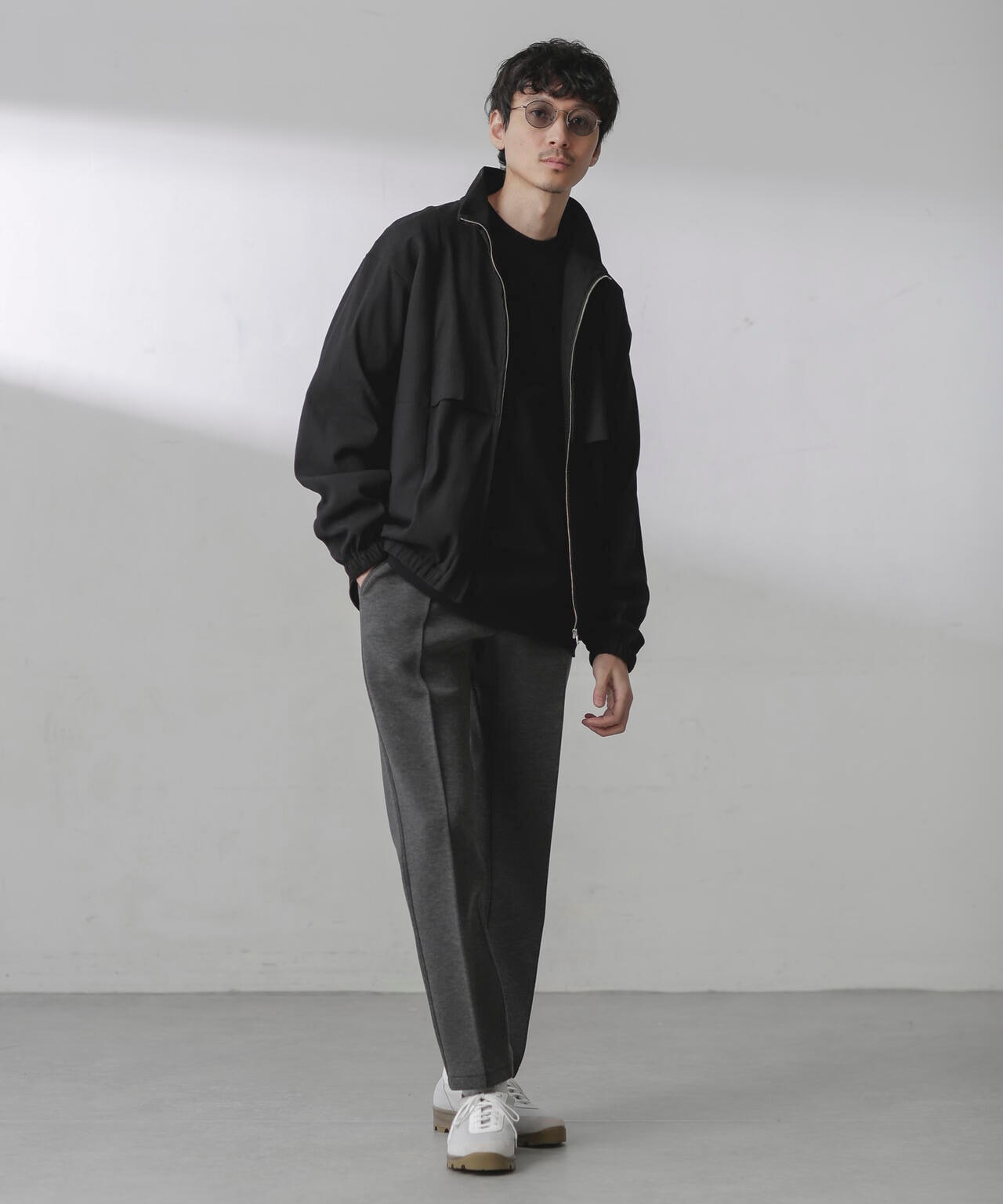 プリーツライクスタンドカラーブルゾン 6684112224