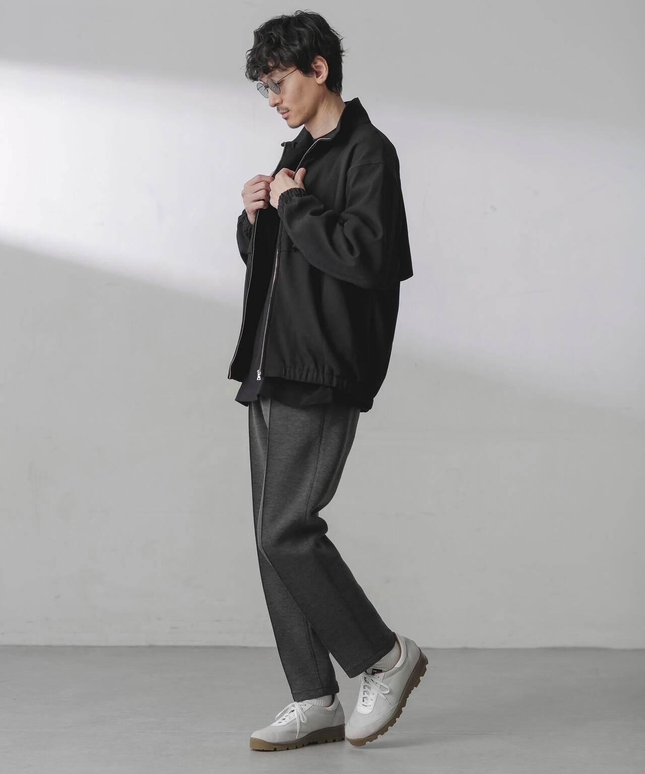 プリーツライクスタンドカラーブルゾン 6684112224