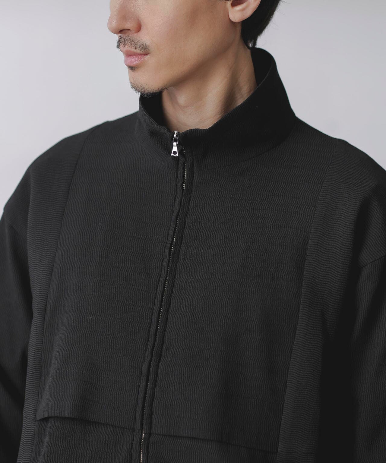 プリーツライクスタンドカラーブルゾン 6684112224