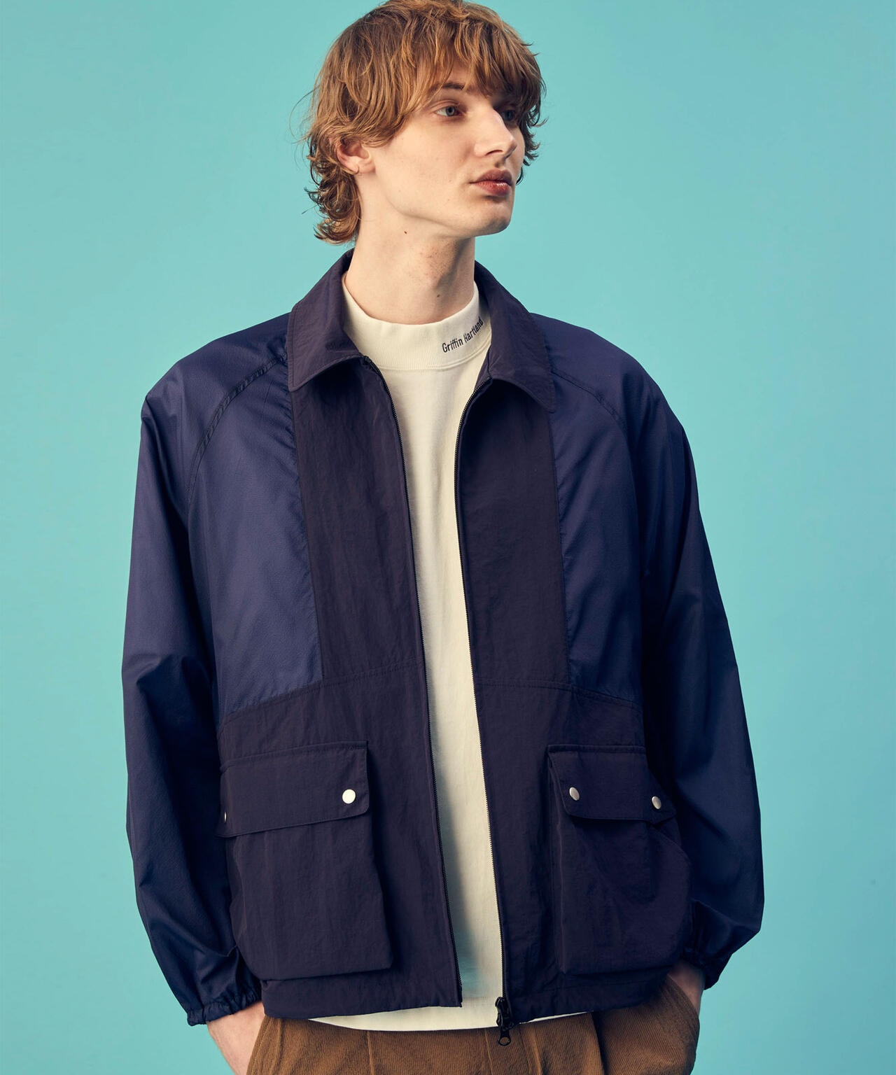 「GriffinHartland」別注合繊切替ZIPブルゾン 6684112227