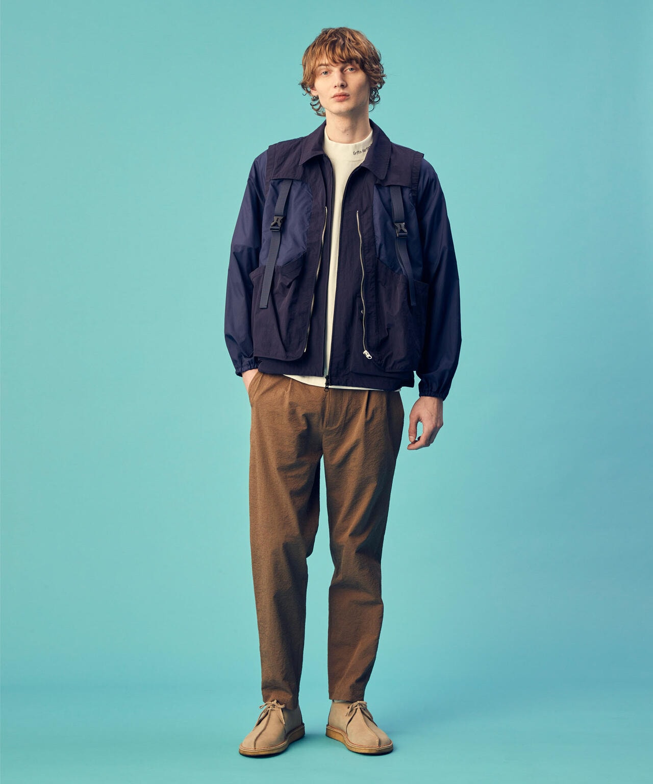 「GriffinHartland」別注合繊切替ZIPブルゾン 6684112227