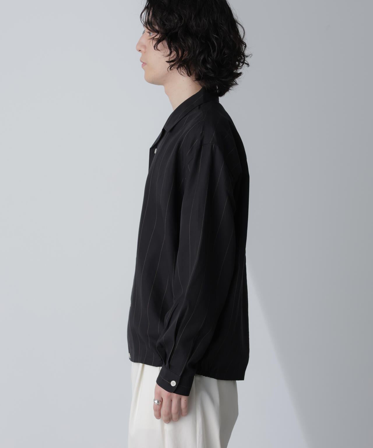 リネンブレンドピンストライプブルゾン(セットアップ可) 6684112230