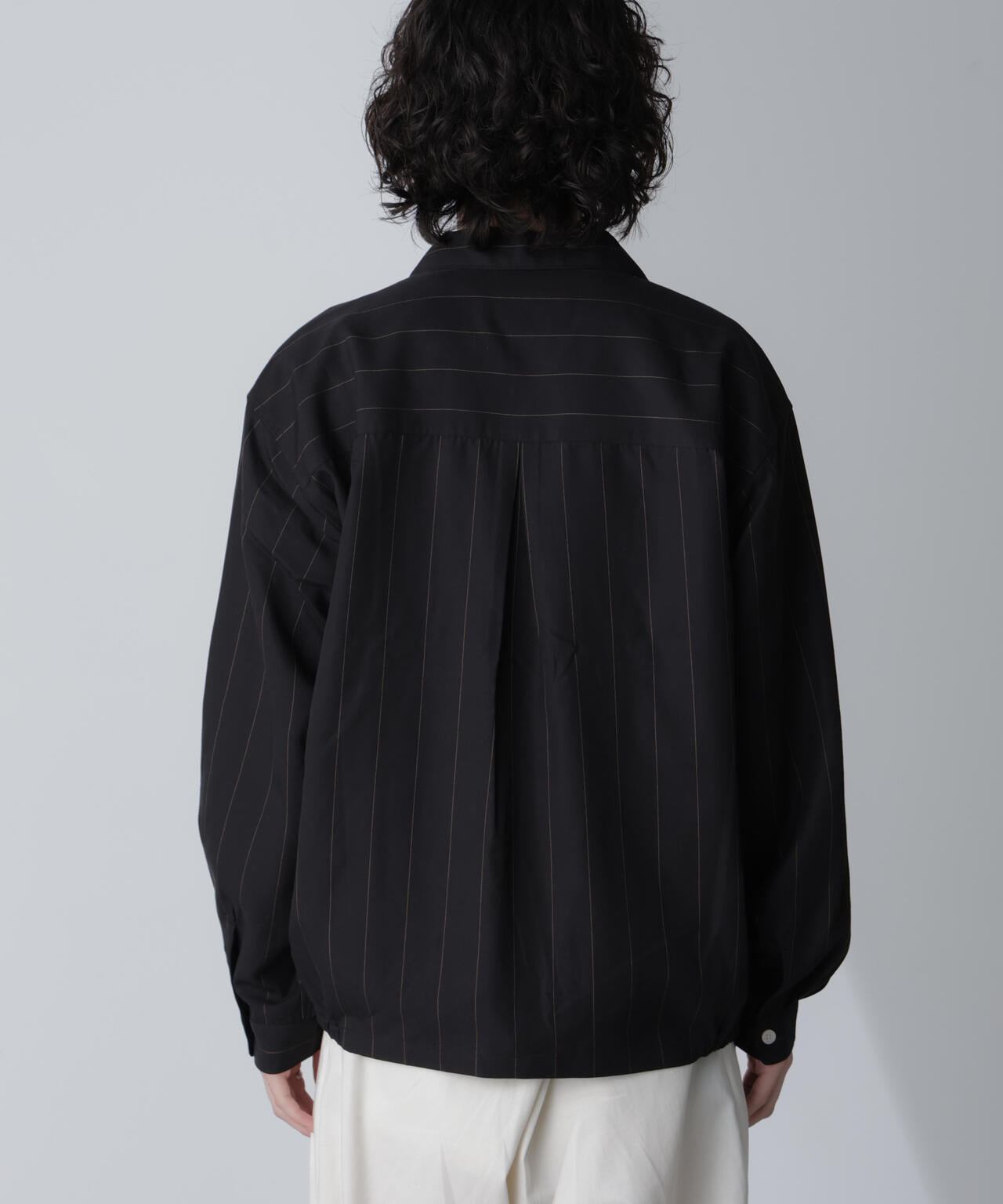 リネンブレンドピンストライプブルゾン(セットアップ可) 6684112230