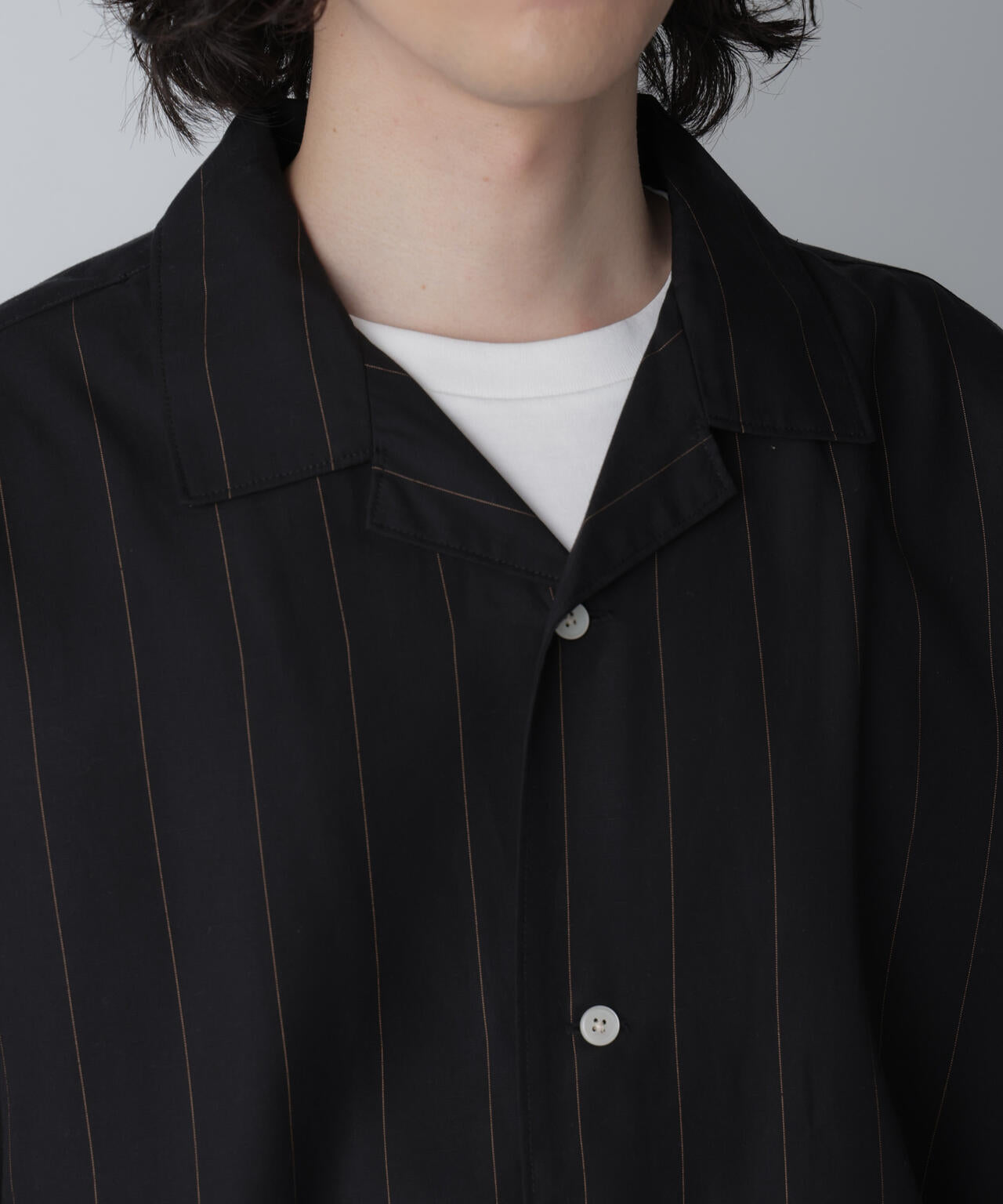 リネンブレンドピンストライプブルゾン(セットアップ可) 6684112230