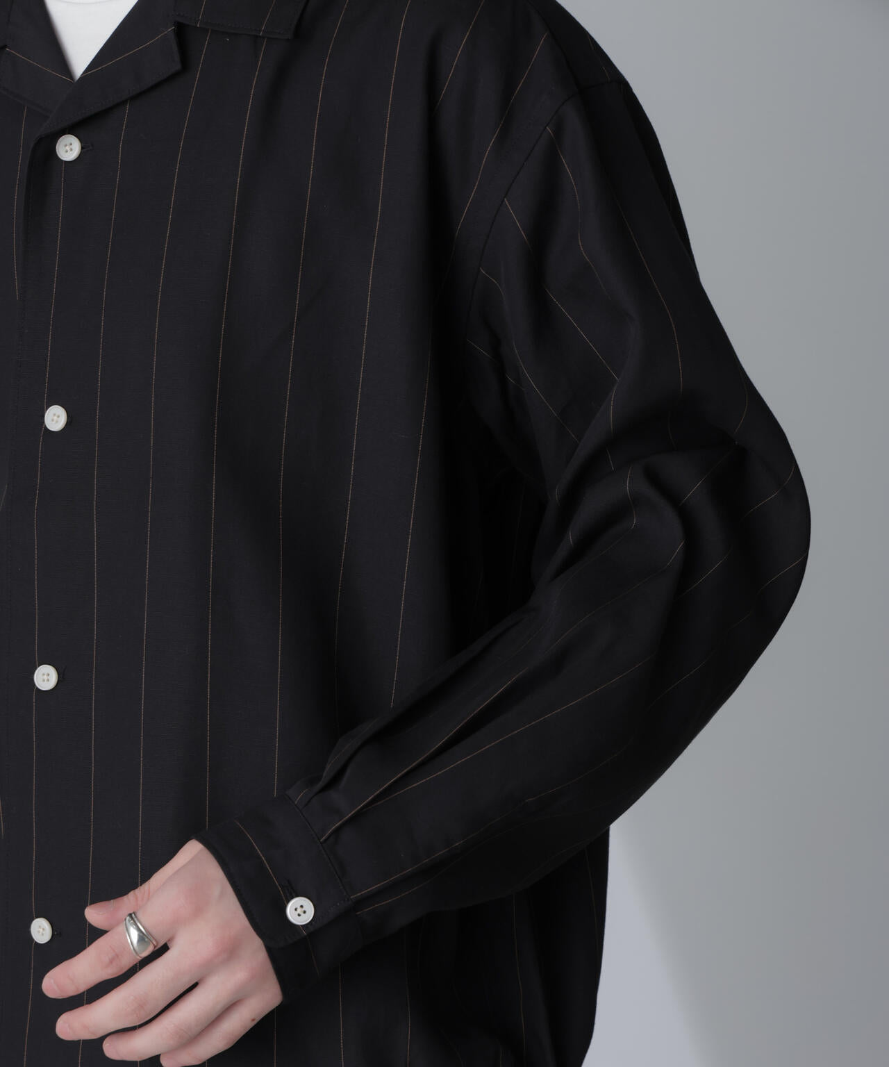 リネンブレンドピンストライプブルゾン(セットアップ可) 6684112230