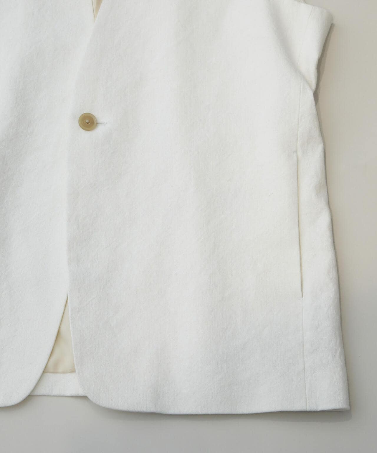 AB.コットン/リネンオックススリーブレスジャケット 6684116207