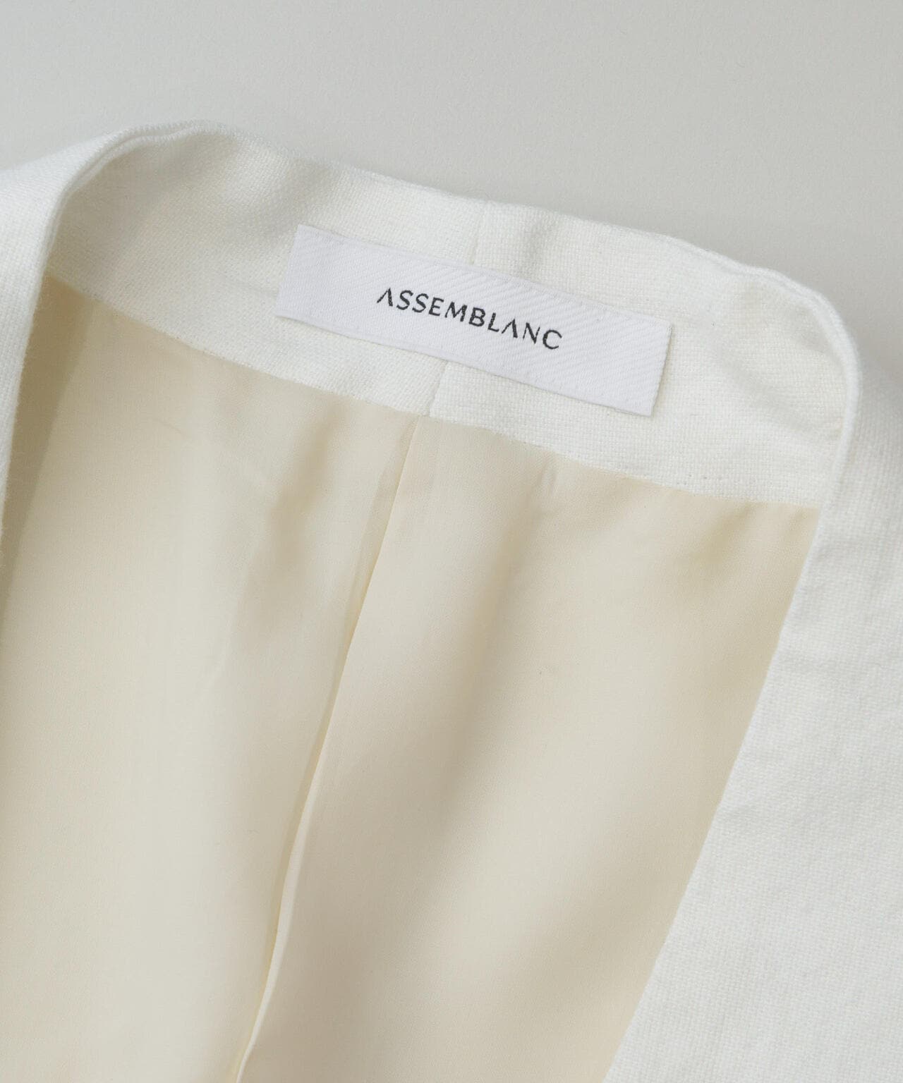 AB.コットン/リネンオックススリーブレスジャケット 6684116207