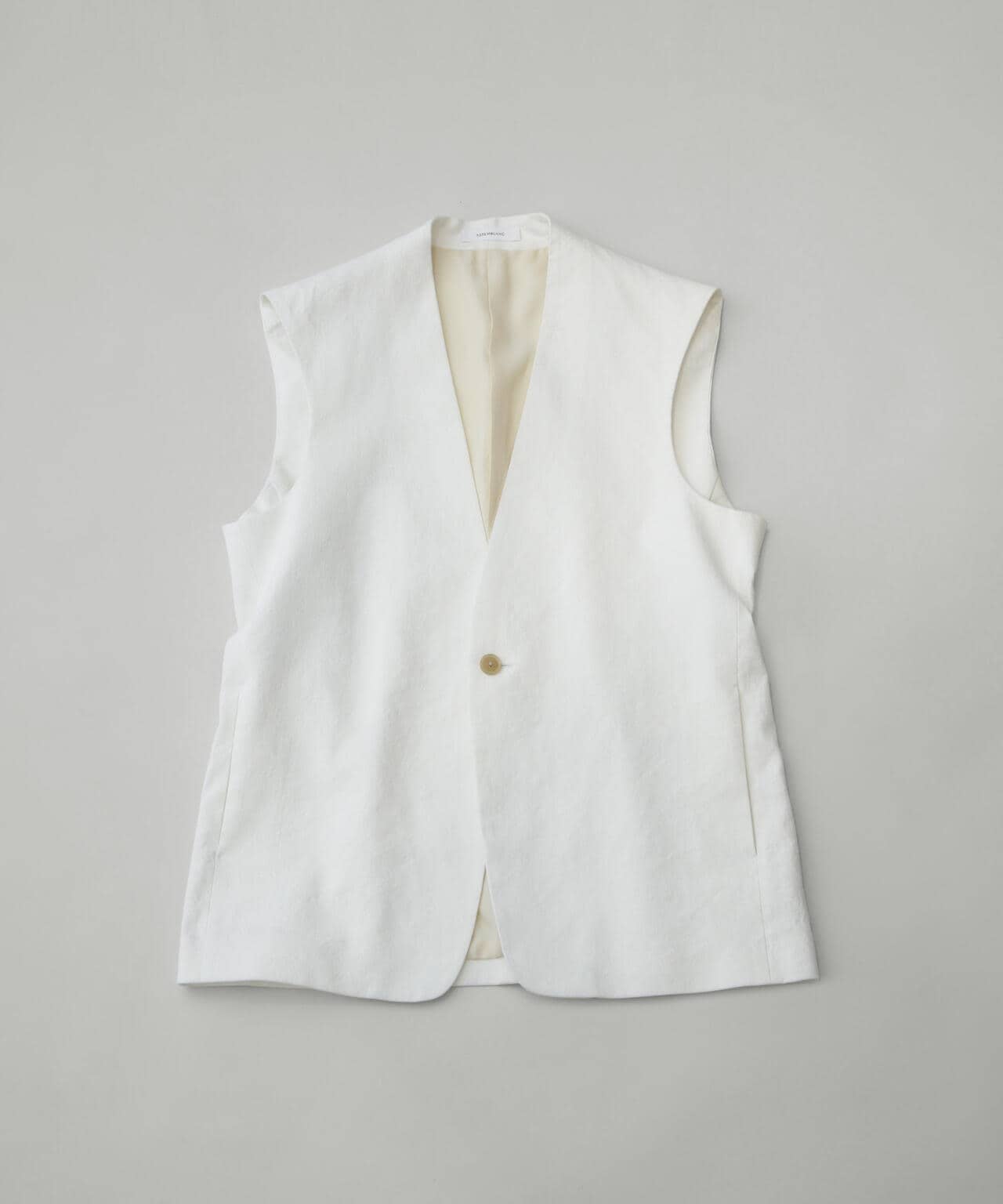 AB.コットン/リネンオックススリーブレスジャケット 6684116207