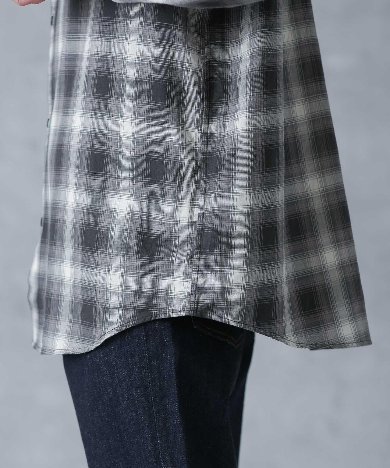 コットンレーヨン オンブレウエスタンシャツ 6684120218