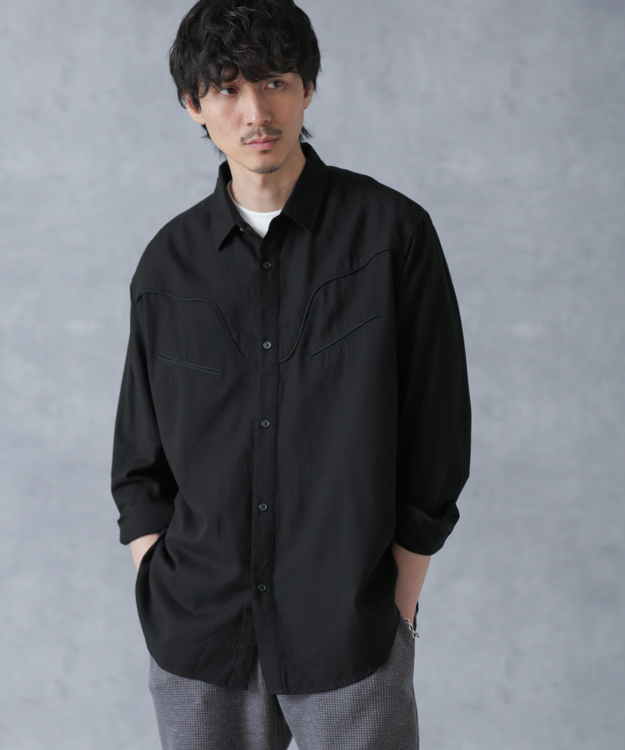 コットンレーヨン ウエスタンシャツ 6684120219