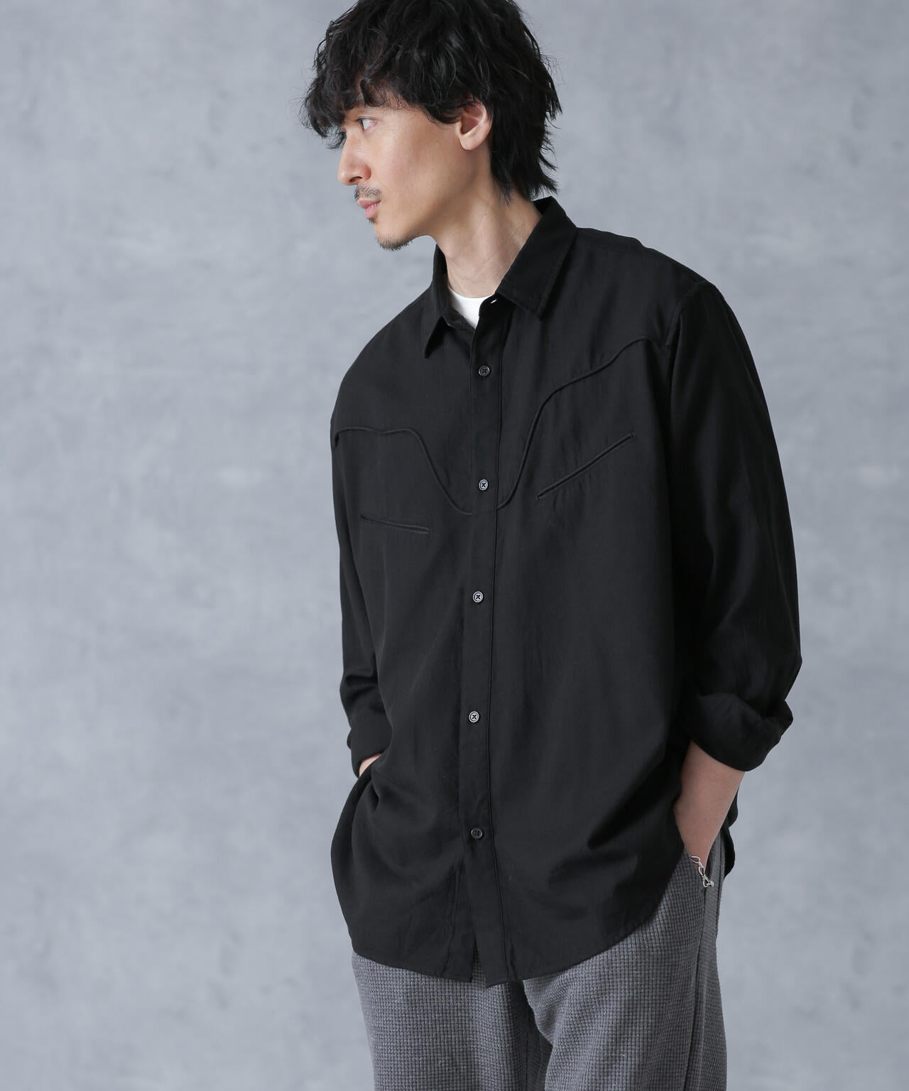 コットンレーヨン ウエスタンシャツ 6684120219