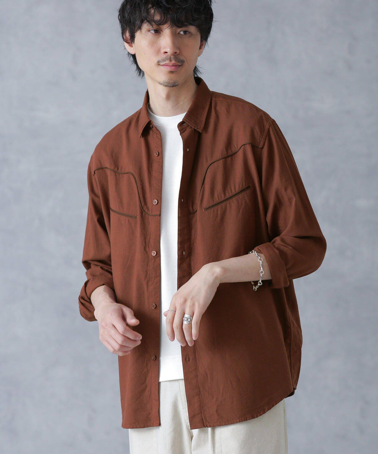 コットンレーヨン ウエスタンシャツ 6684120219