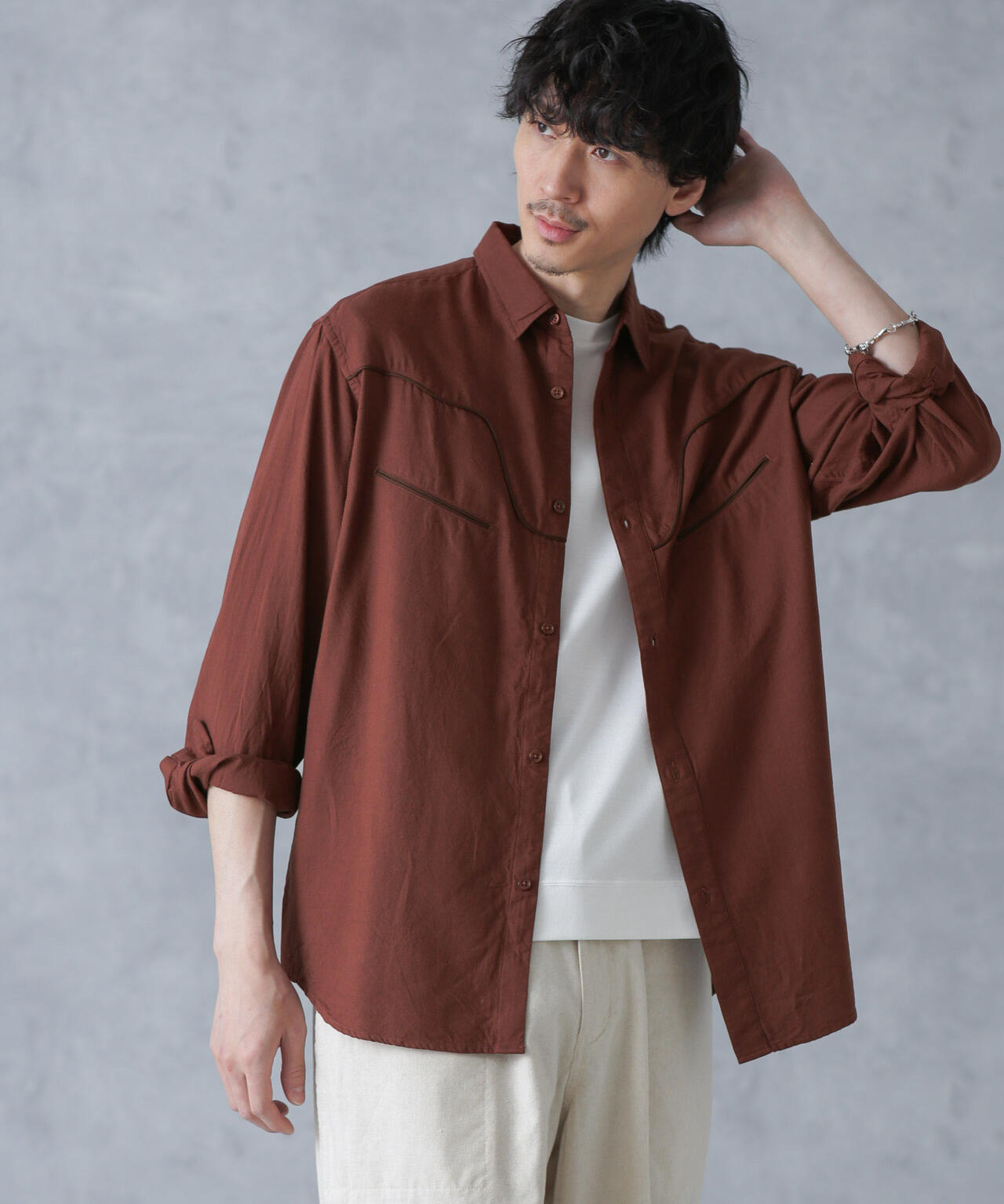コットンレーヨン ウエスタンシャツ 6684120219