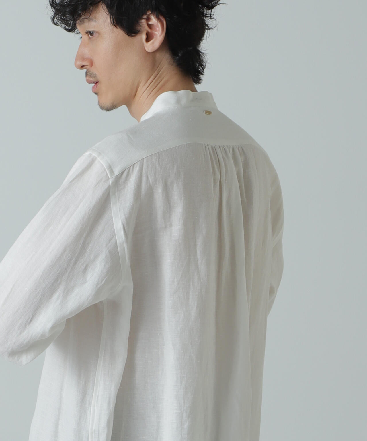 AB.ダブルカバーポプリンワッシャーグランパシャツ 6684120228