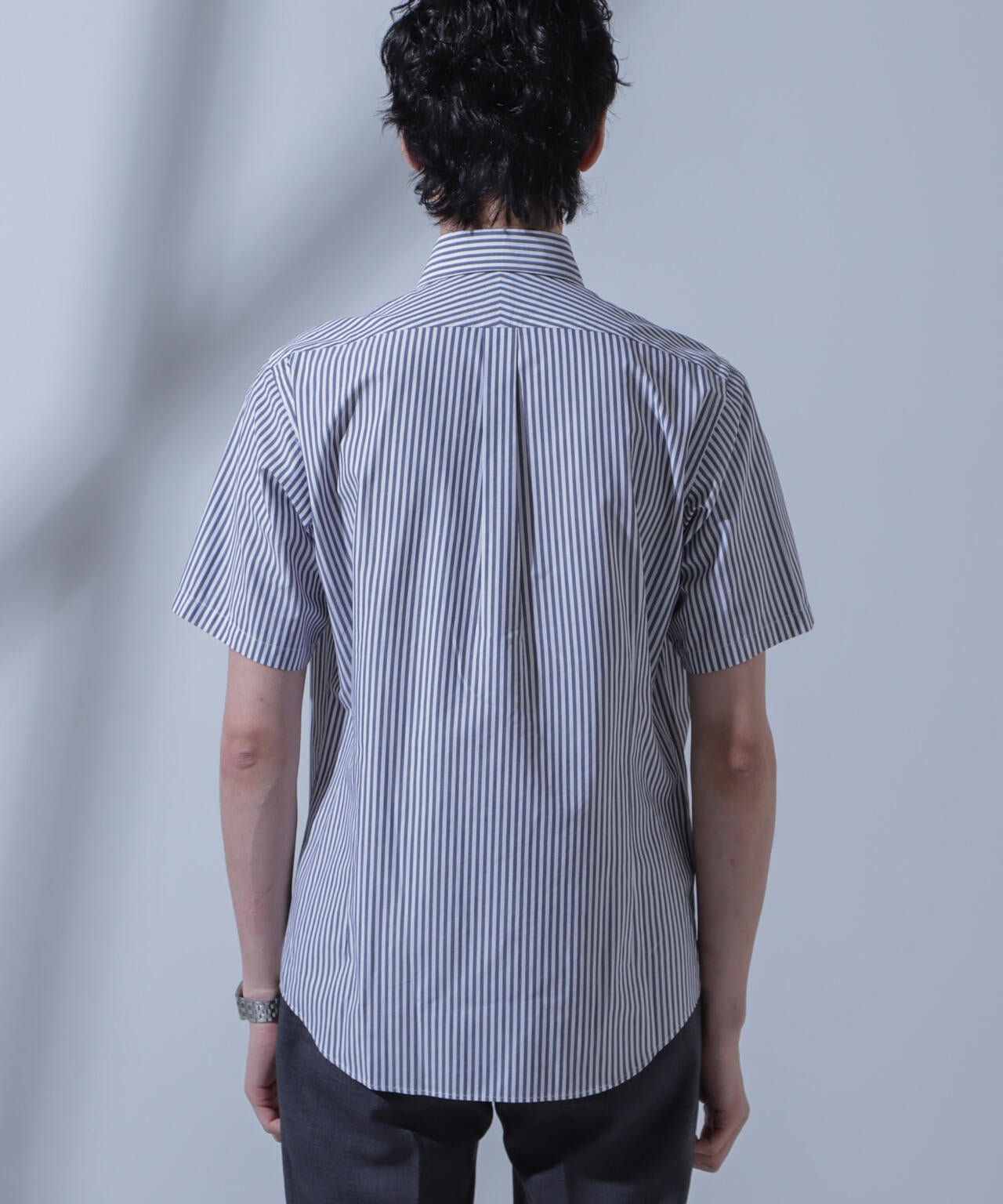 「N SHIRTS」AntiSoaked(R)汗染み防止セミワイドカラーシャツ半袖 6684121208