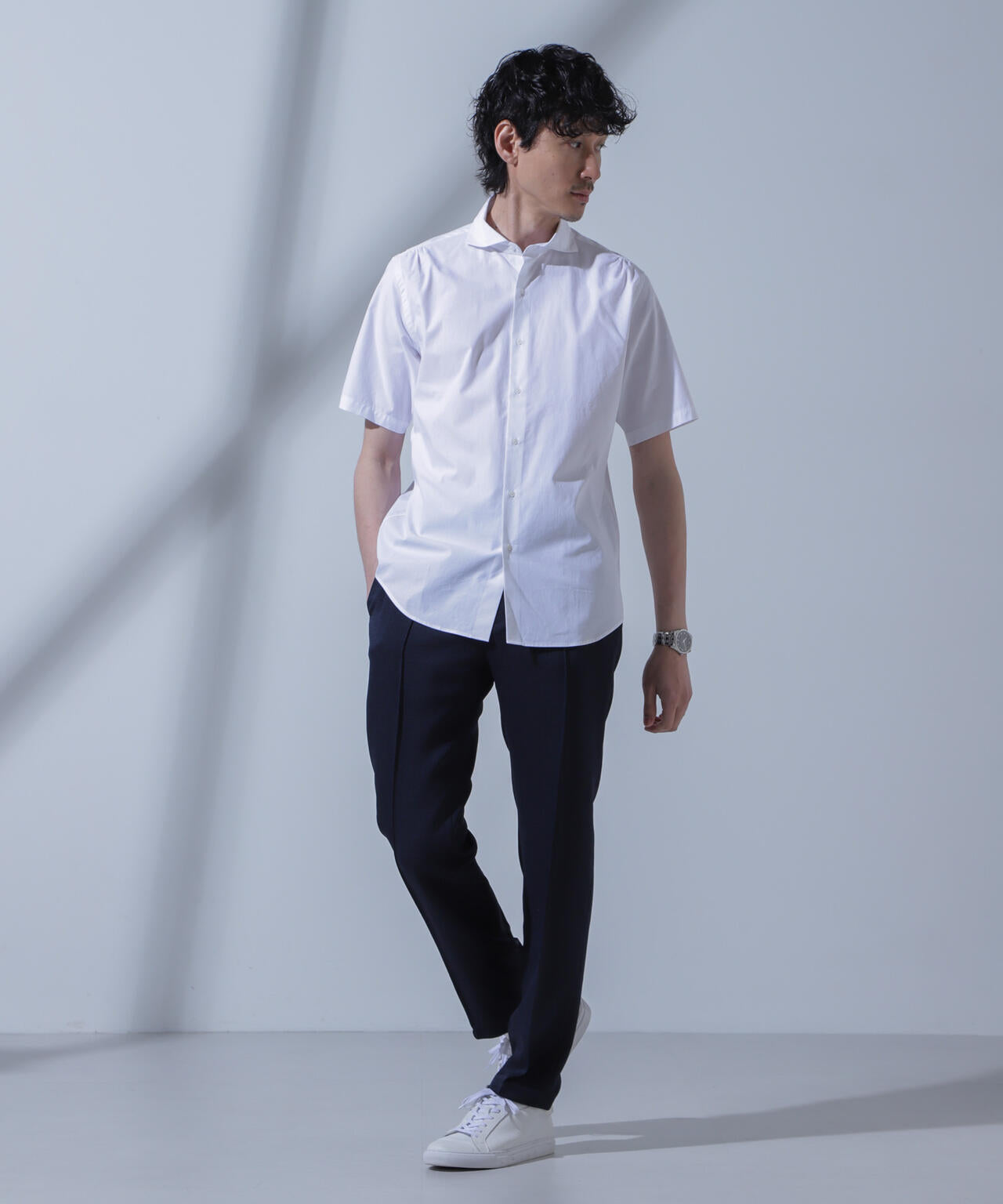 「N SHIRTS」AntiSoaked(R)汗染み防止ホリゾンタルカラーシャツ半袖 6684121209