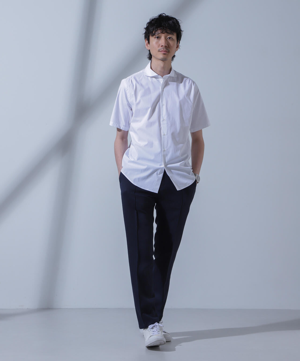 「N SHIRTS」AntiSoaked(R)汗染み防止ホリゾンタルカラーシャツ半袖 6684121209