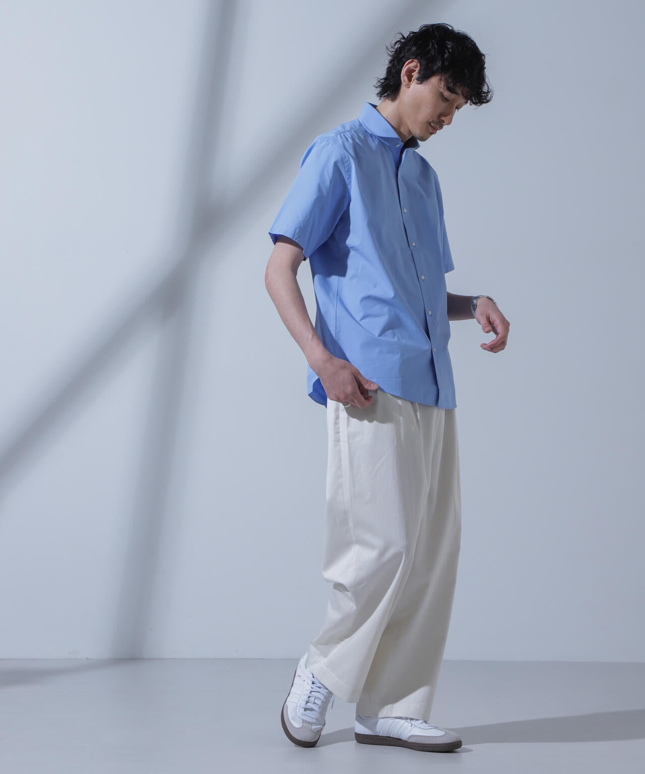 「N SHIRTS」AntiSoaked(R)汗染み防止ホリゾンタルカラーシャツ半袖 6684121209