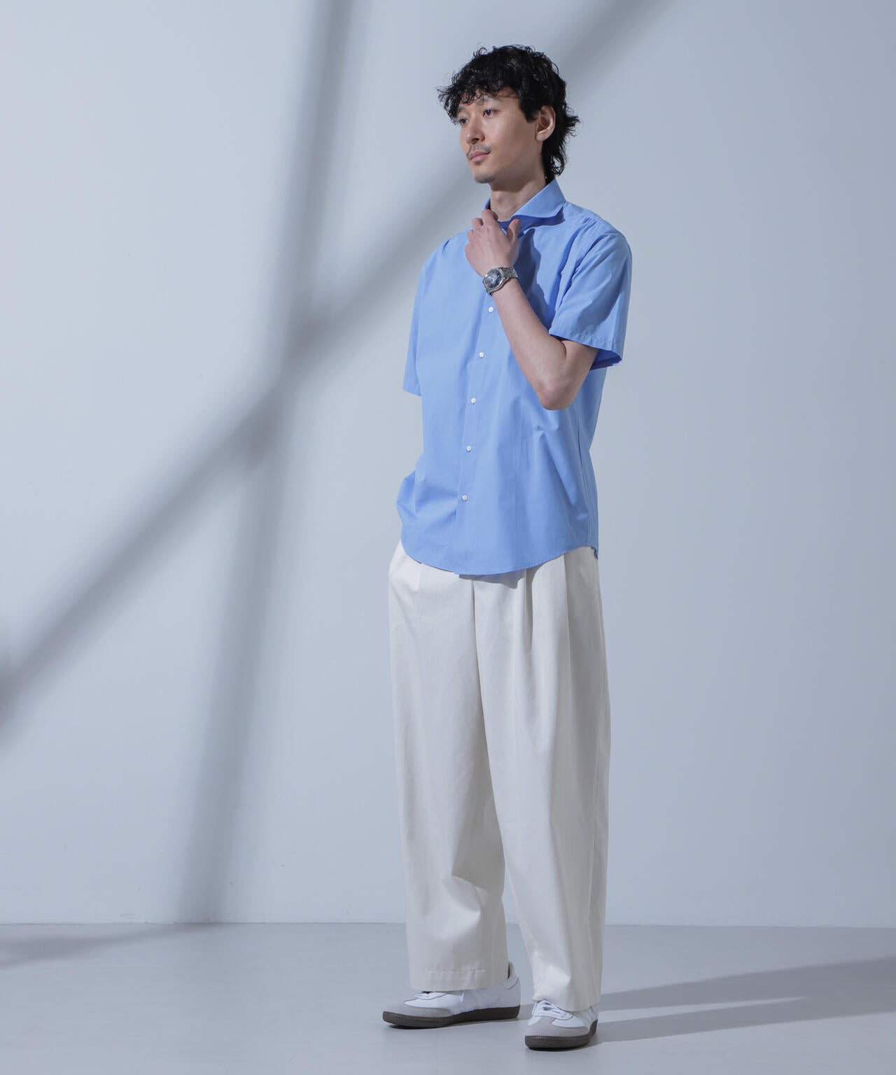 「N SHIRTS」AntiSoaked(R)汗染み防止ホリゾンタルカラーシャツ半袖 6684121209