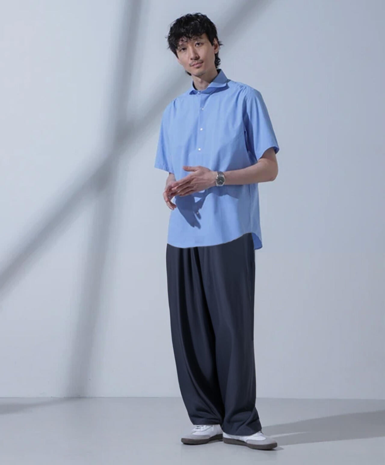 「N SHIRTS」AntiSoaked(R)汗染み防止ホリゾンタルカラーシャツ半袖 6684121209