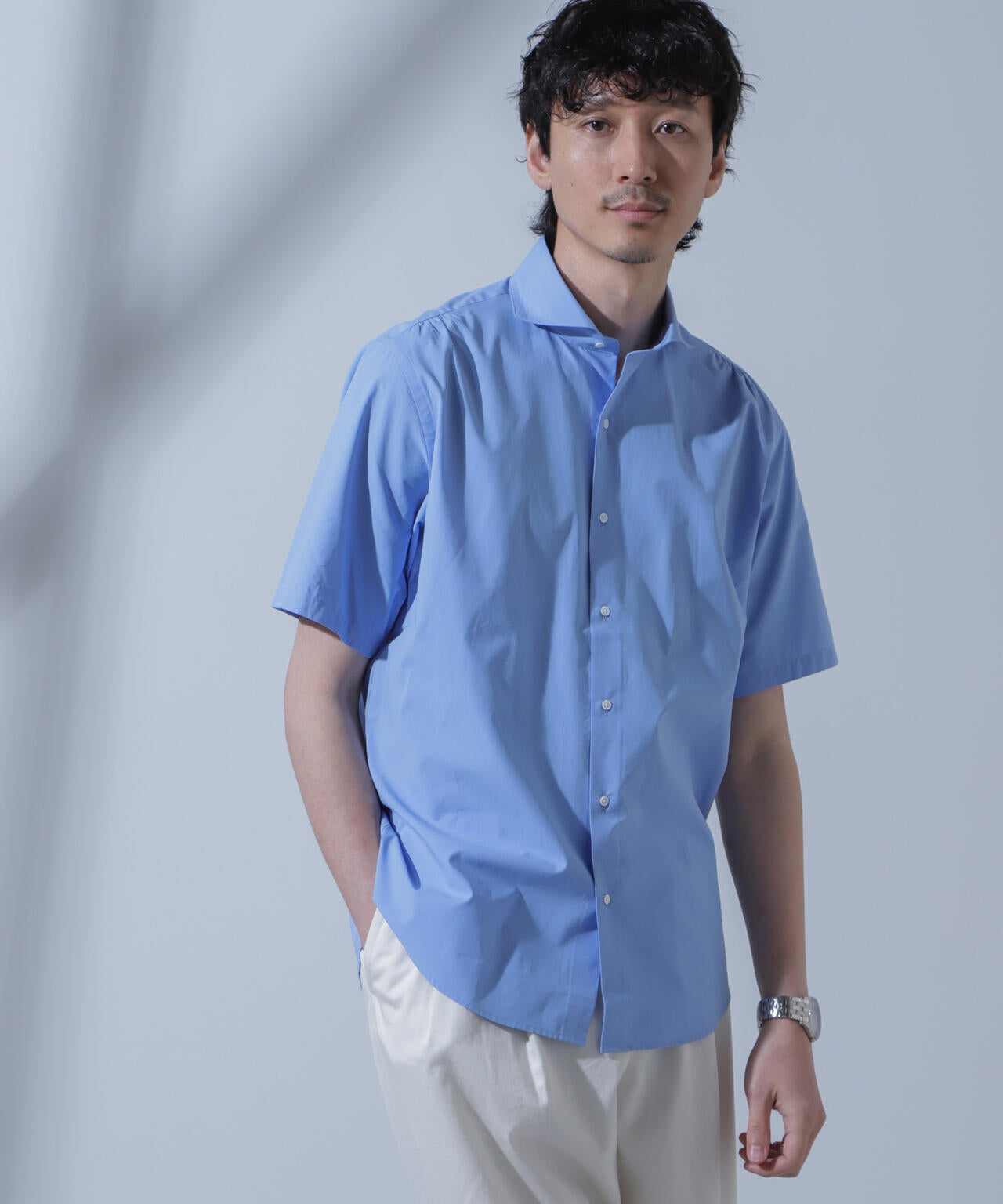 「N SHIRTS」AntiSoaked(R)汗染み防止ホリゾンタルカラーシャツ半袖 6684121209