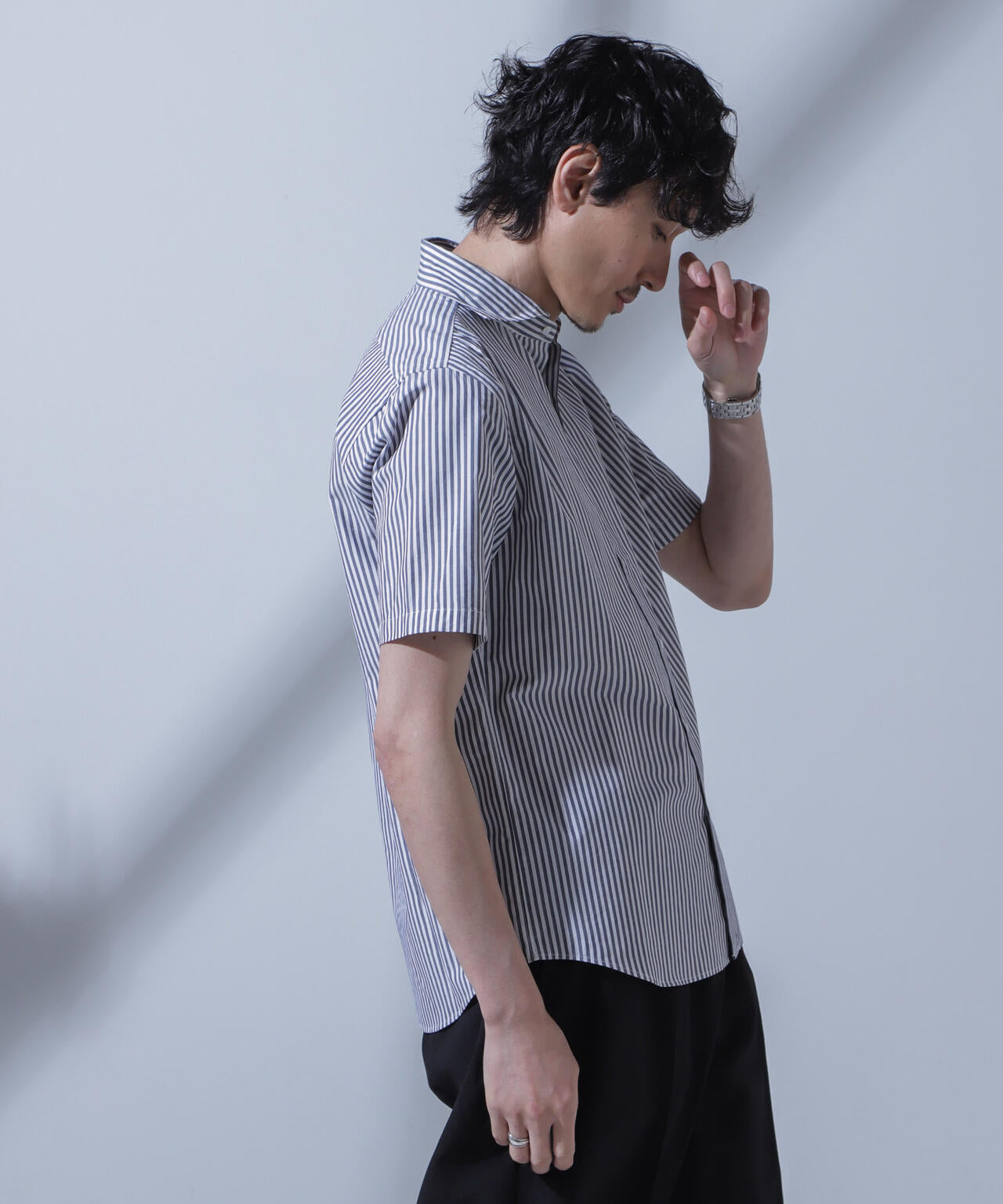 「N SHIRTS」AntiSoaked(R)汗染み防止ホリゾンタルカラーシャツ半袖 6684121209
