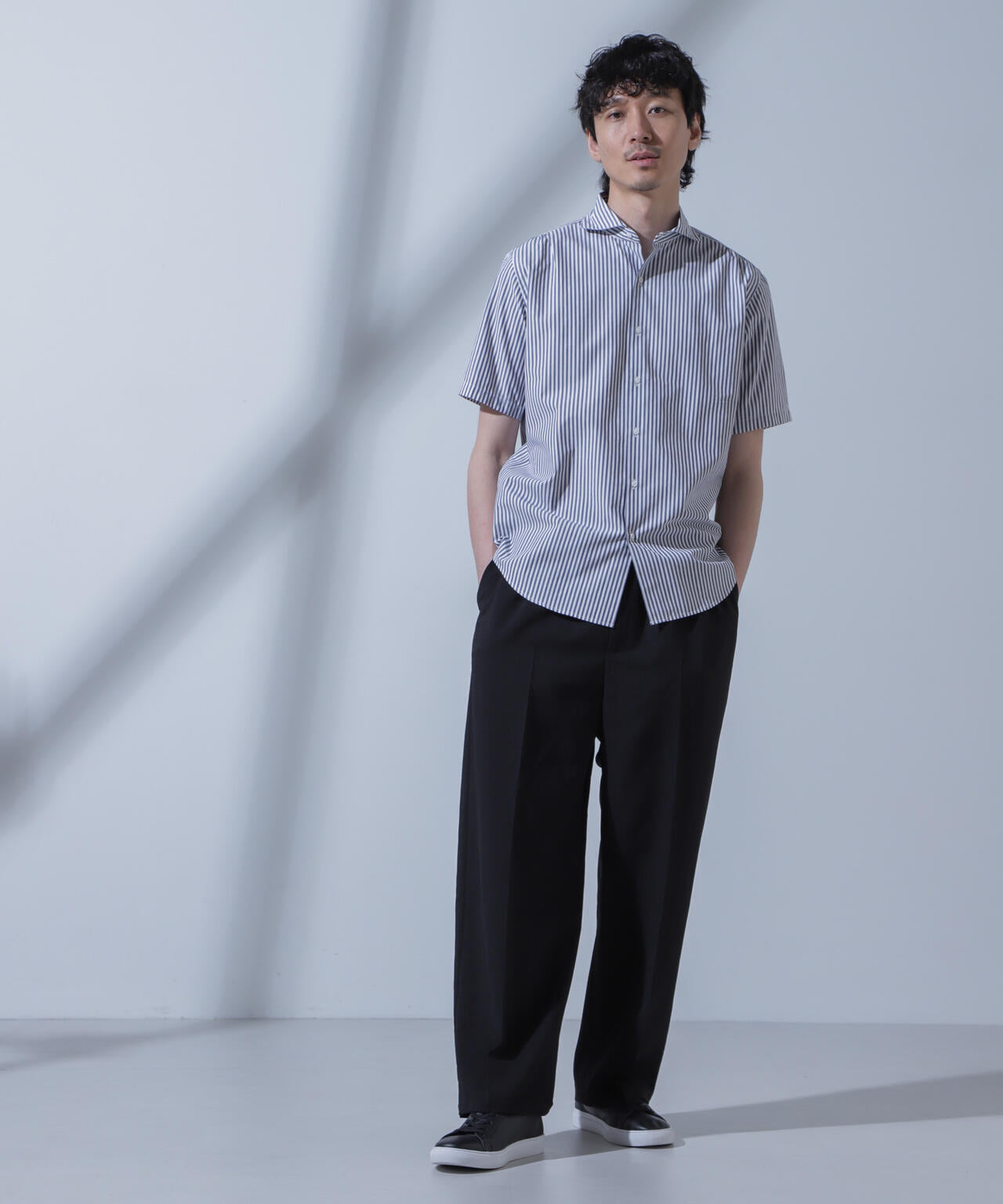 「N SHIRTS」AntiSoaked(R)汗染み防止ホリゾンタルカラーシャツ半袖 6684121209