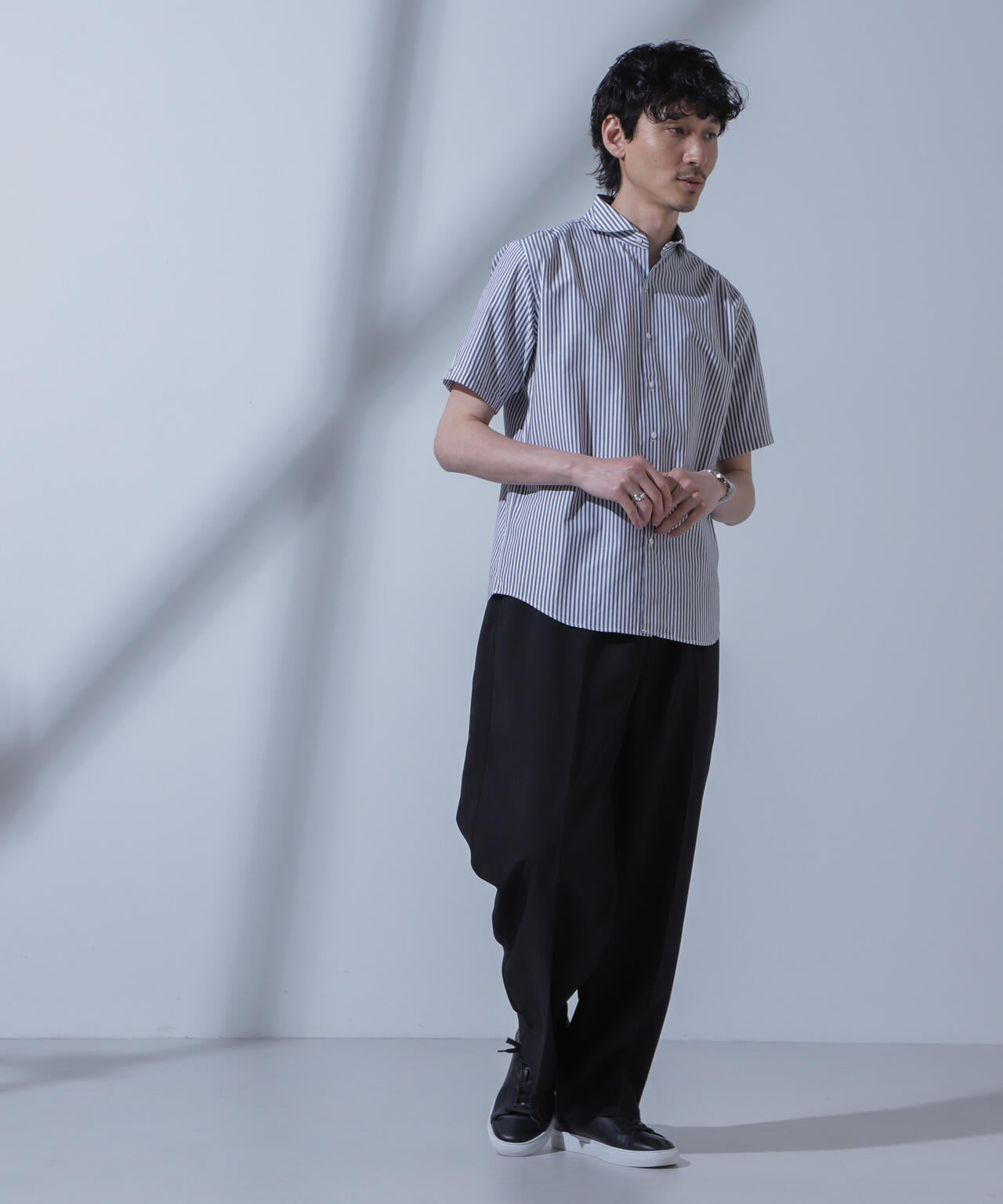「N SHIRTS」AntiSoaked(R)汗染み防止ホリゾンタルカラーシャツ半袖 6684121209