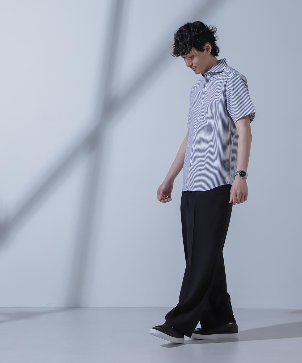 「N SHIRTS」AntiSoaked(R)汗染み防止ホリゾンタルカラーシャツ半袖 6684121209