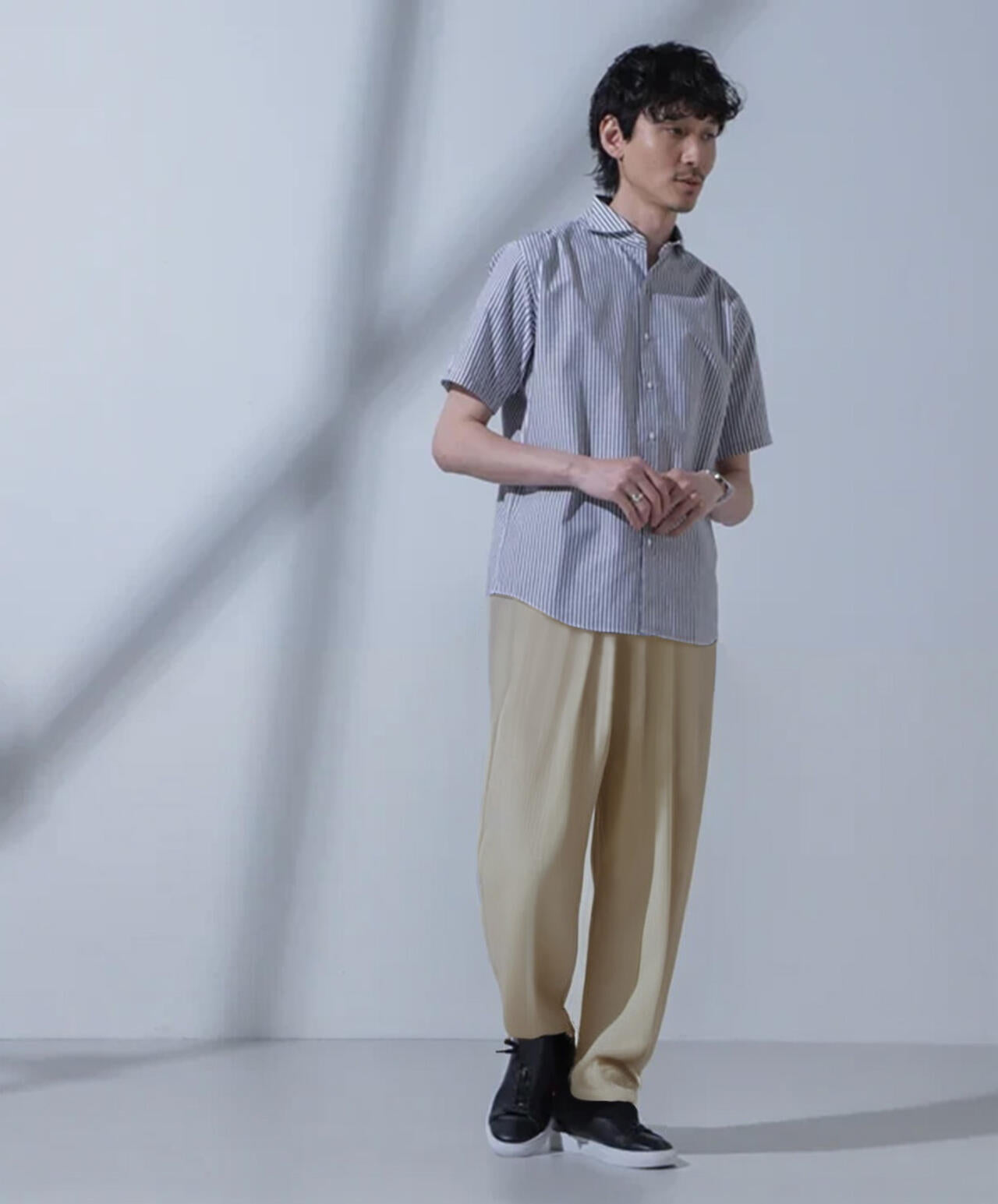 「N SHIRTS」AntiSoaked(R)汗染み防止ホリゾンタルカラーシャツ半袖 6684121209