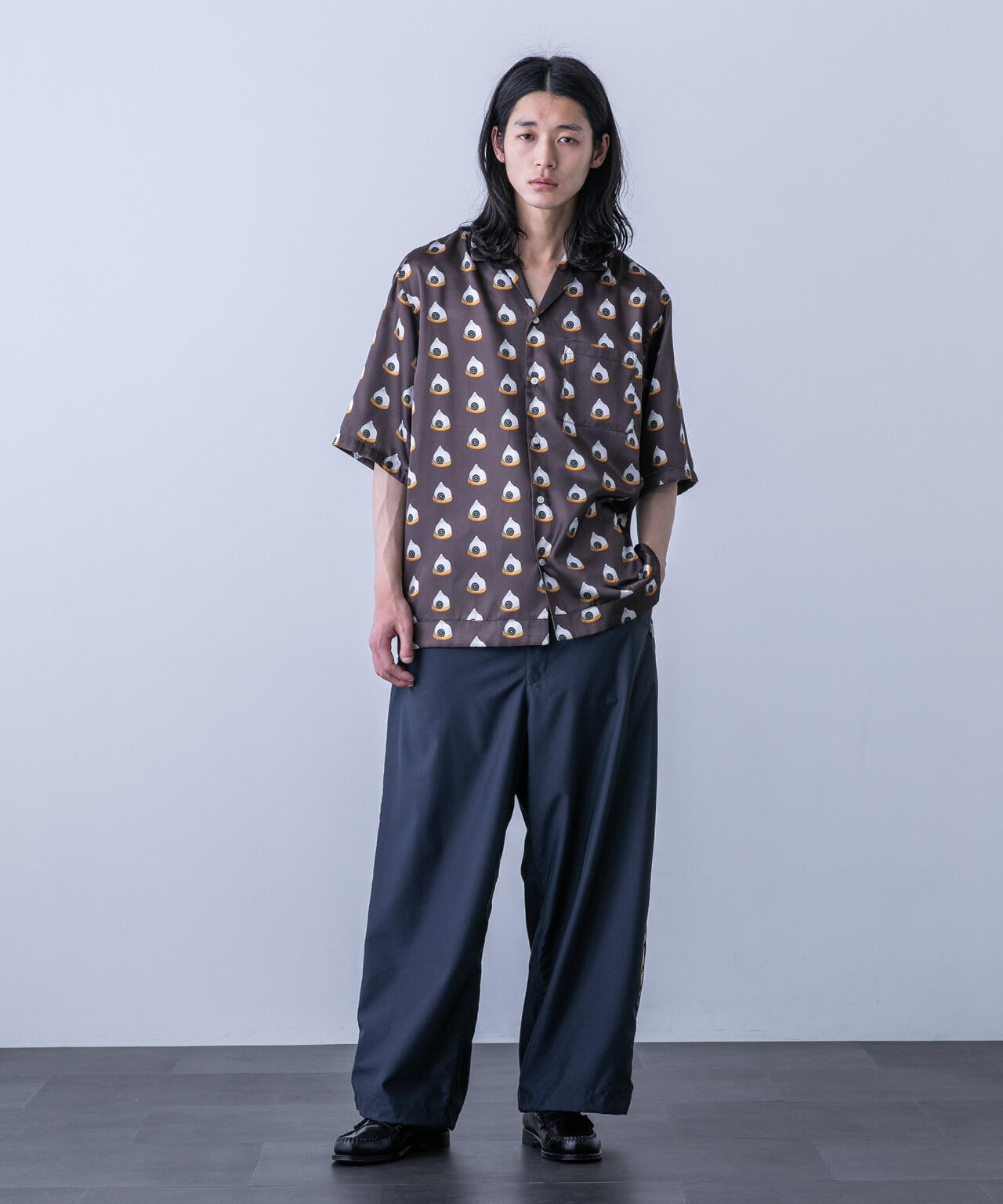 「HOTEL PALACE(オテルパラス)」スイーツプリントオープンカラーシャツ 6684121220